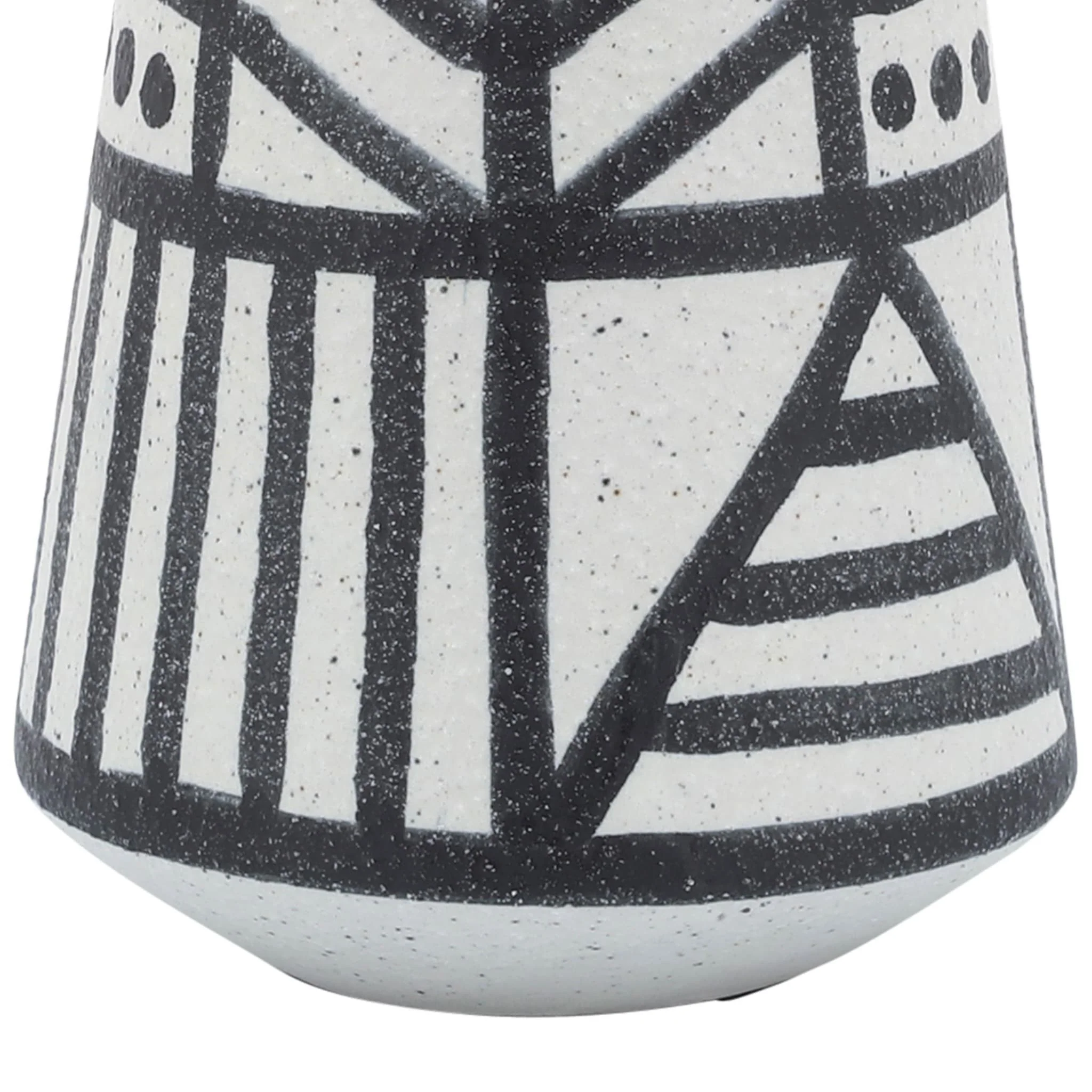 Cer, 8" Eclectic Vase, Black/white - Image 7