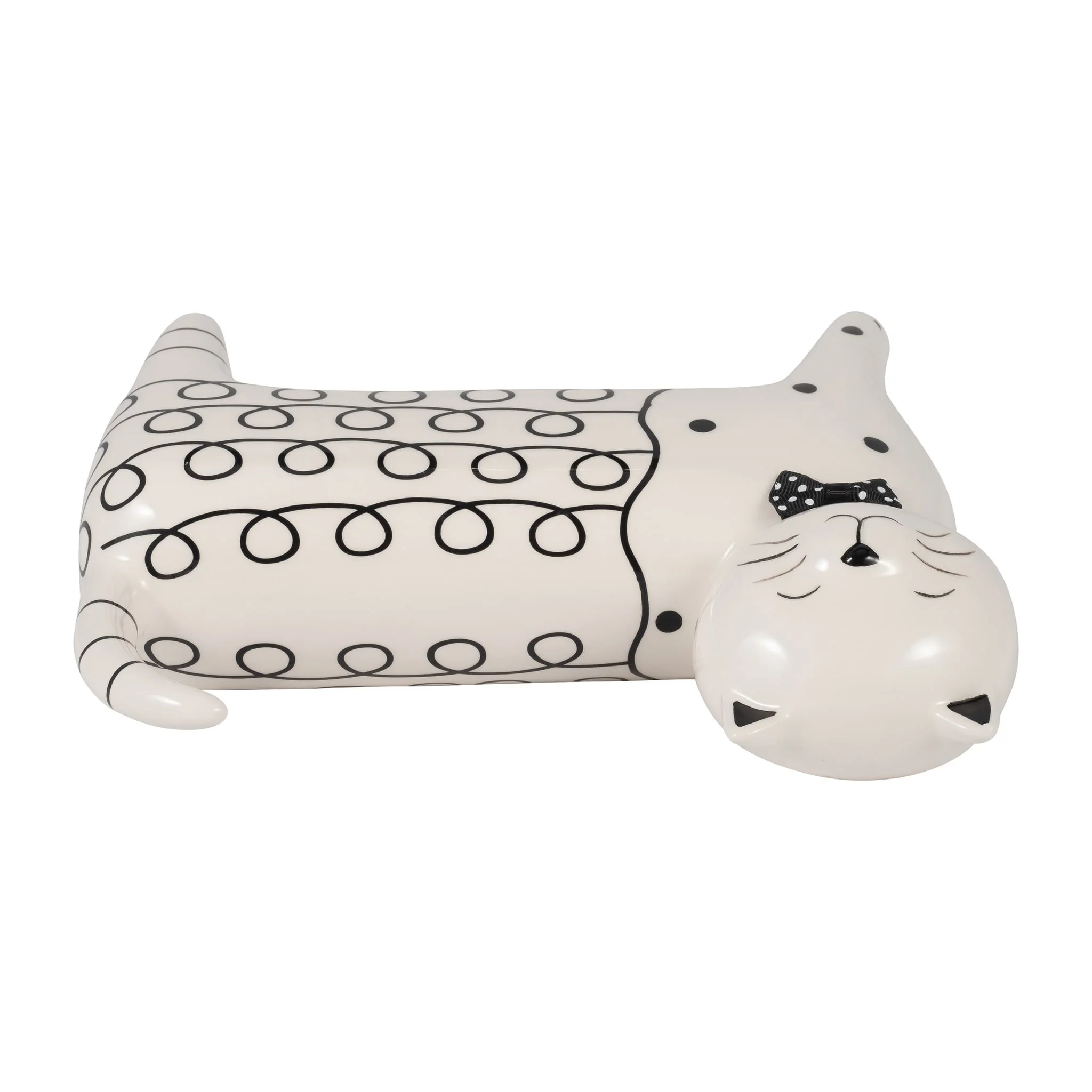 Cer, 8" Swirls Cat, White - Image 6