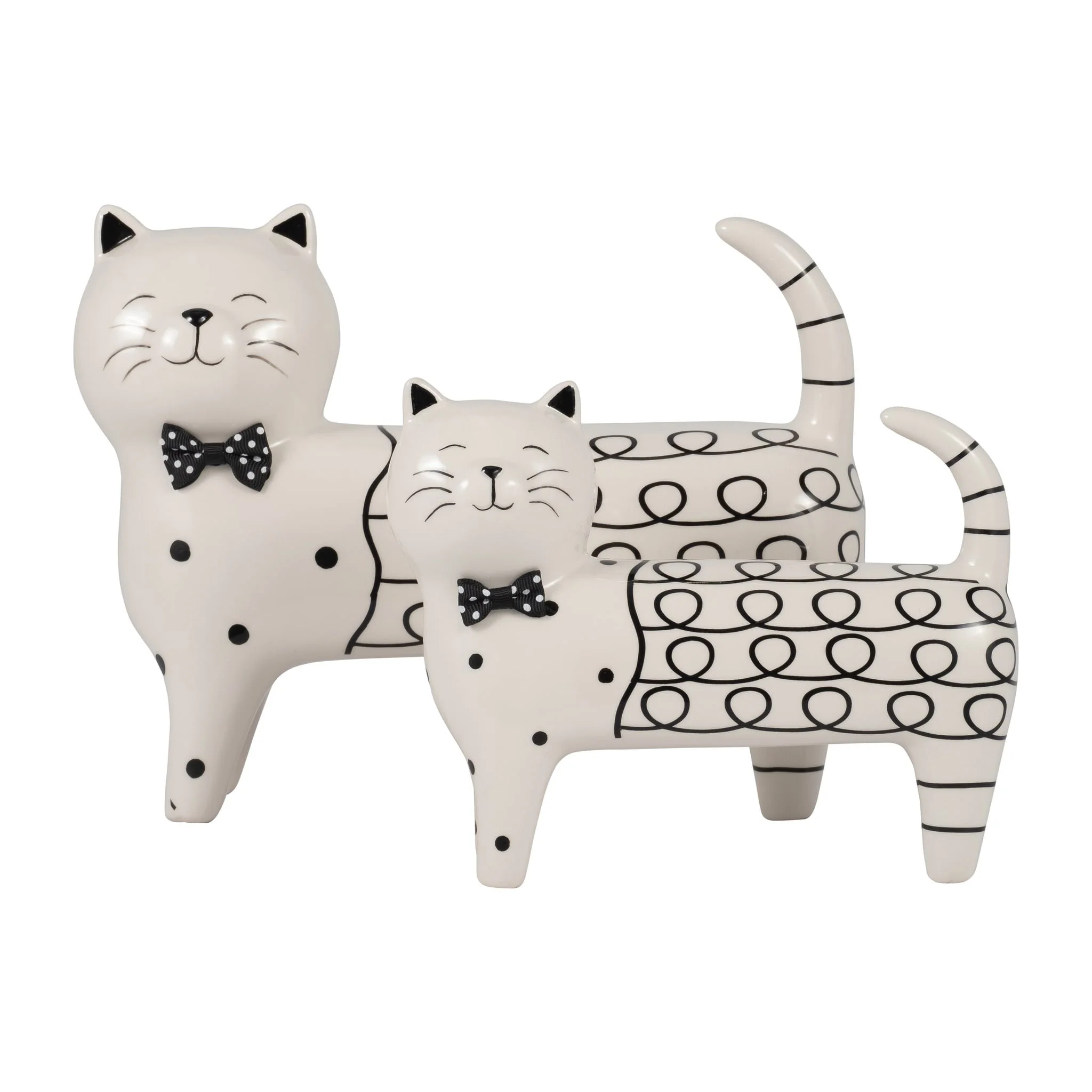 Cer, 8" Swirls Cat, White - Image 8