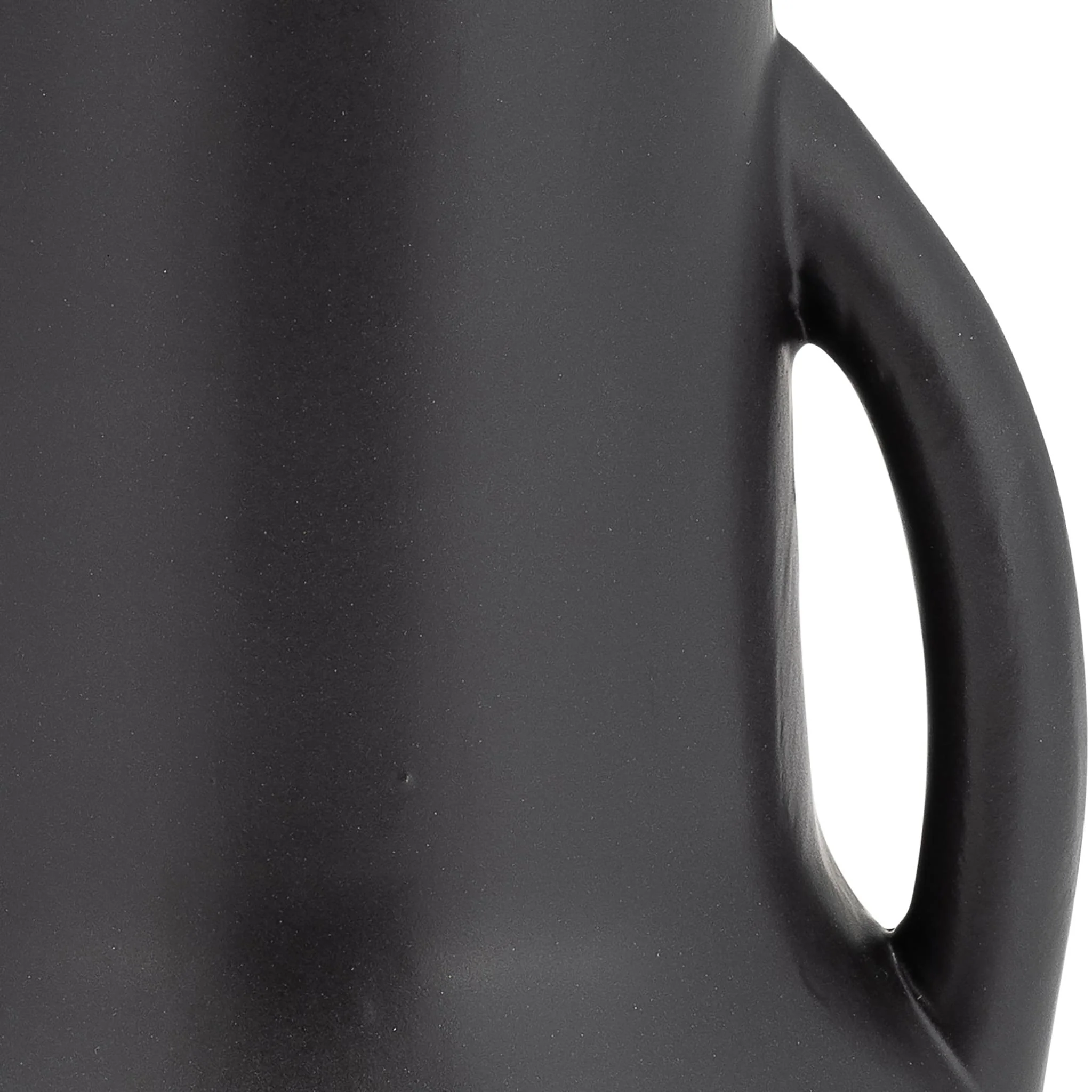Cer,8",vase W/handles,black - Image 5