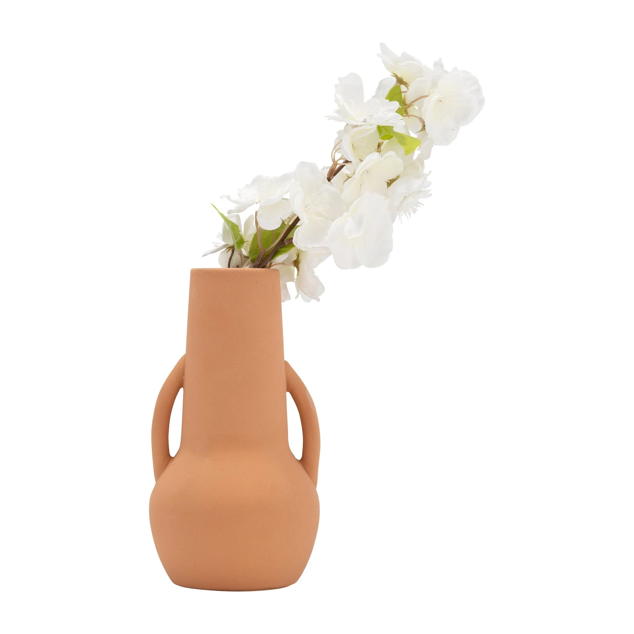 Cer,8",vase W/handles,terracotta - Image 4
