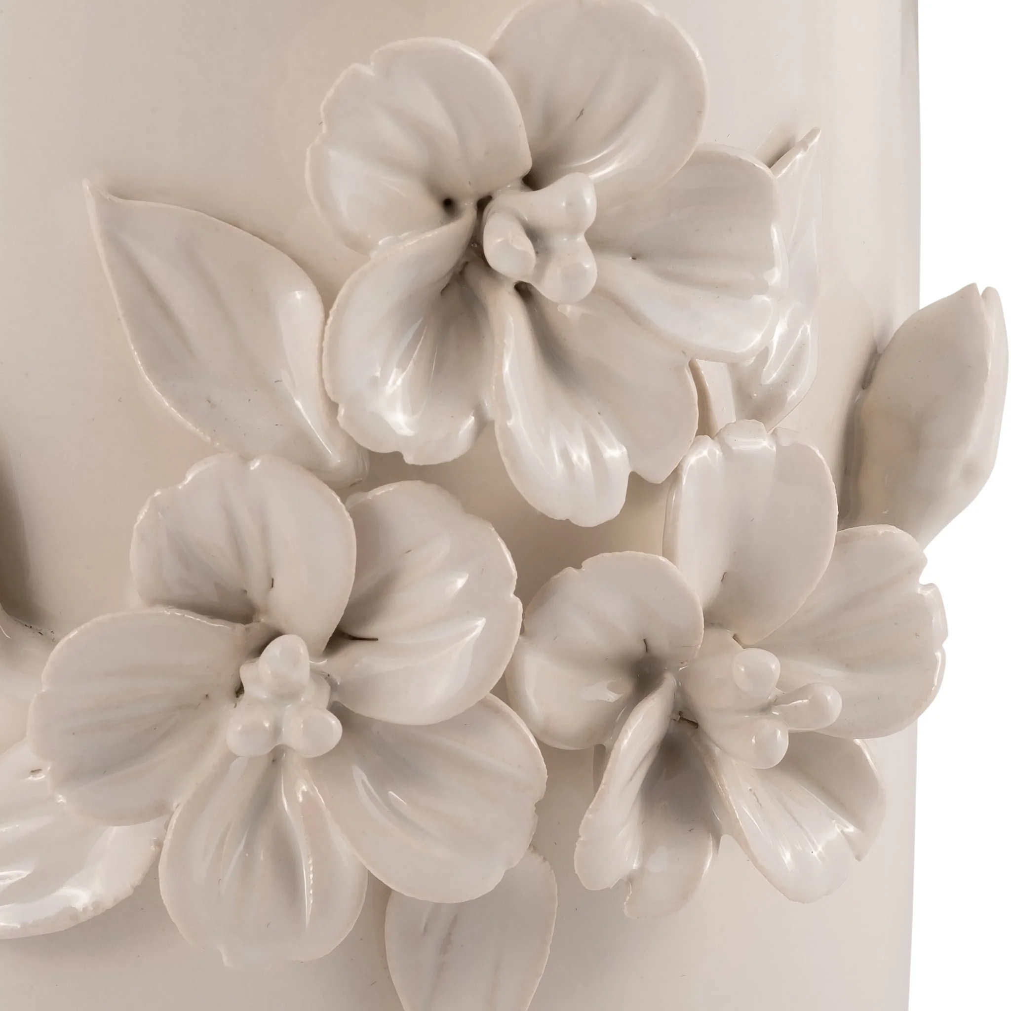 Cer, 8"h Flower Bunch Vase, Ivory - Image 5