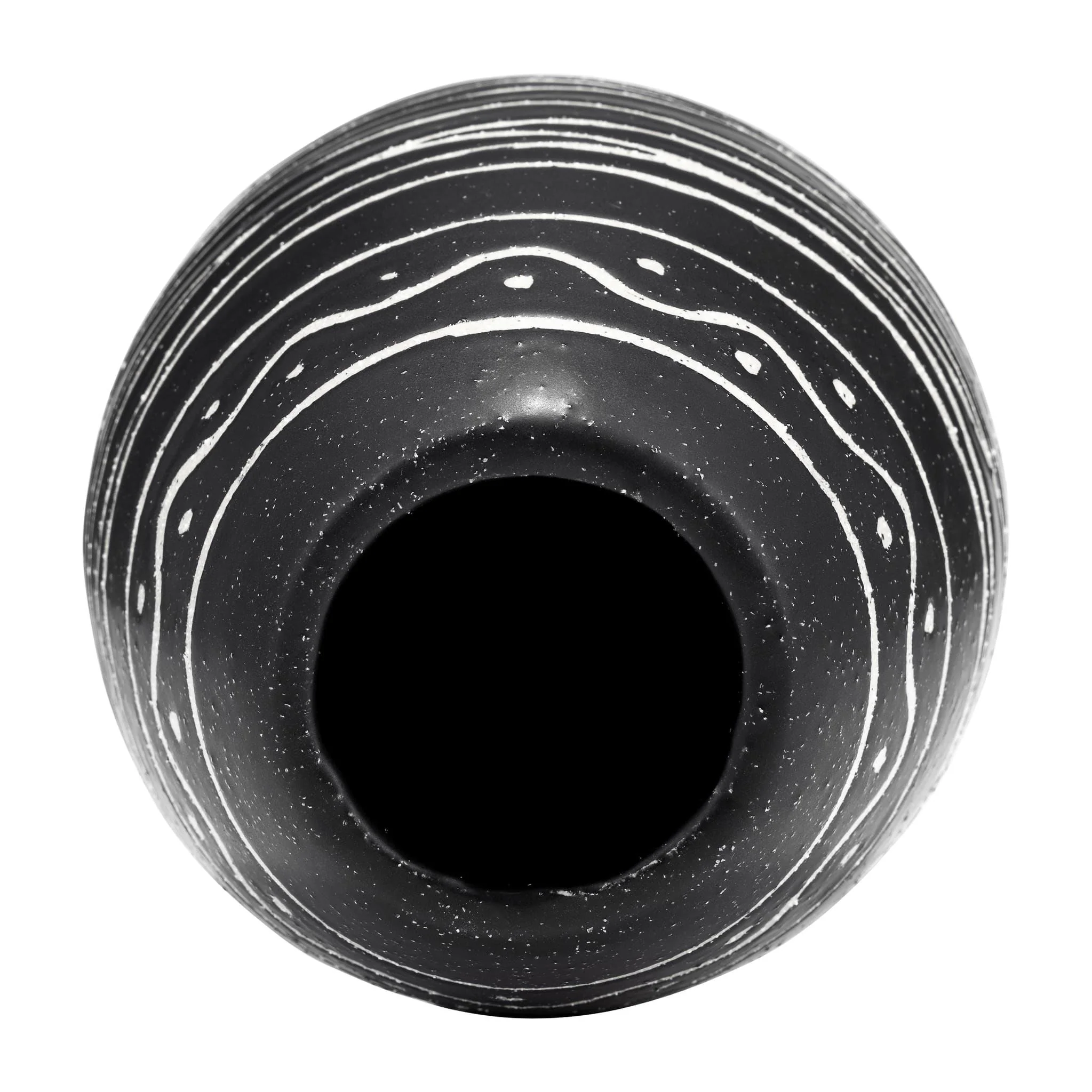 Cer, 8"h Tribal Vase, Black/white - Image 5