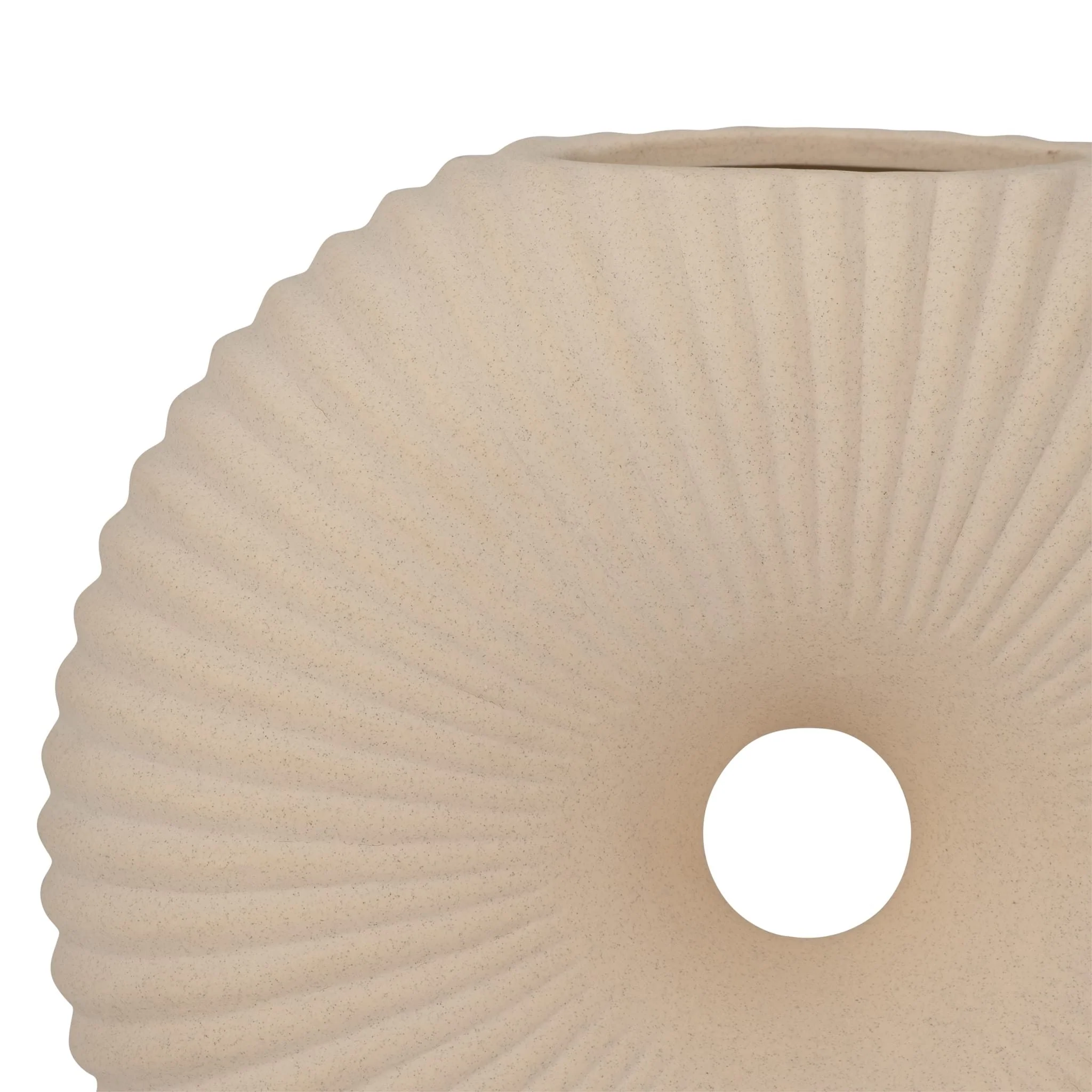 Cer, 9" Donut Hole Vase, Cotton - Image 5