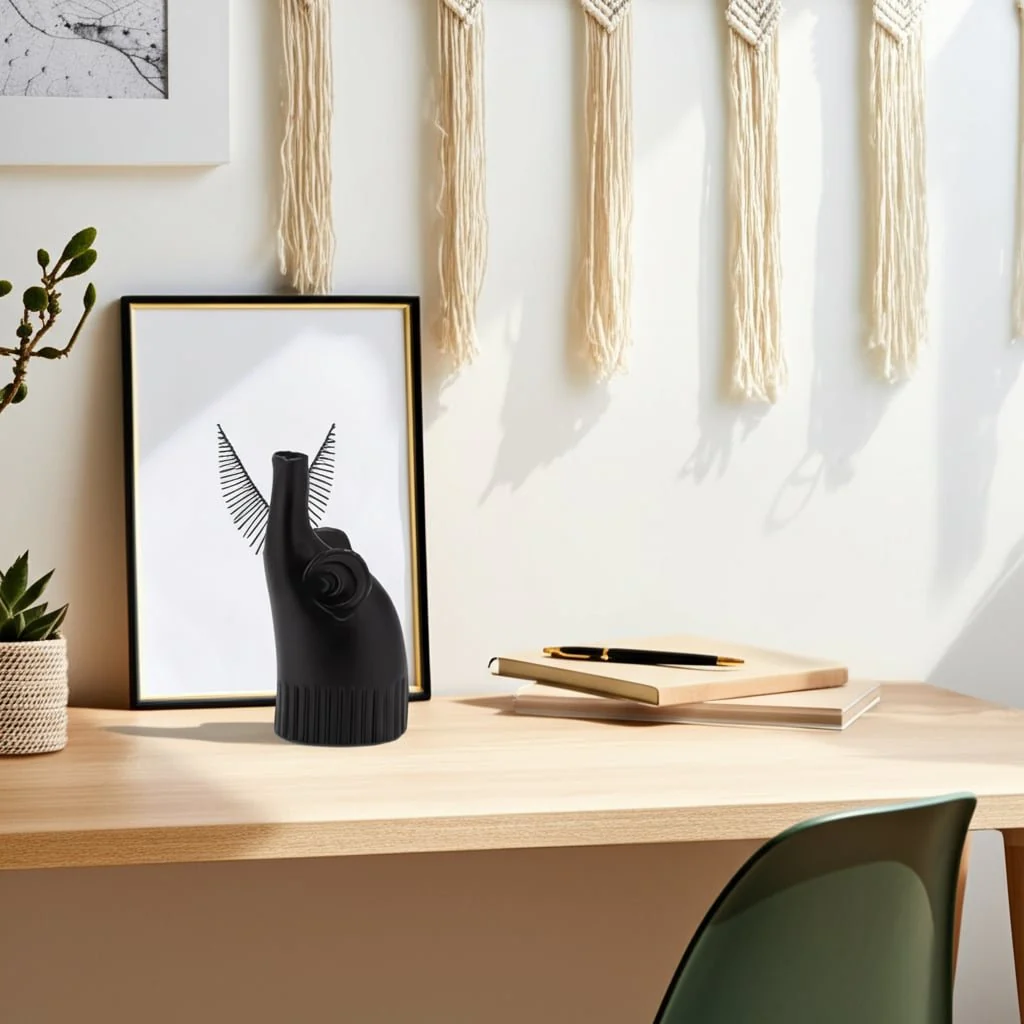 Cer,9",elephant Deco,matte Black - Image 12