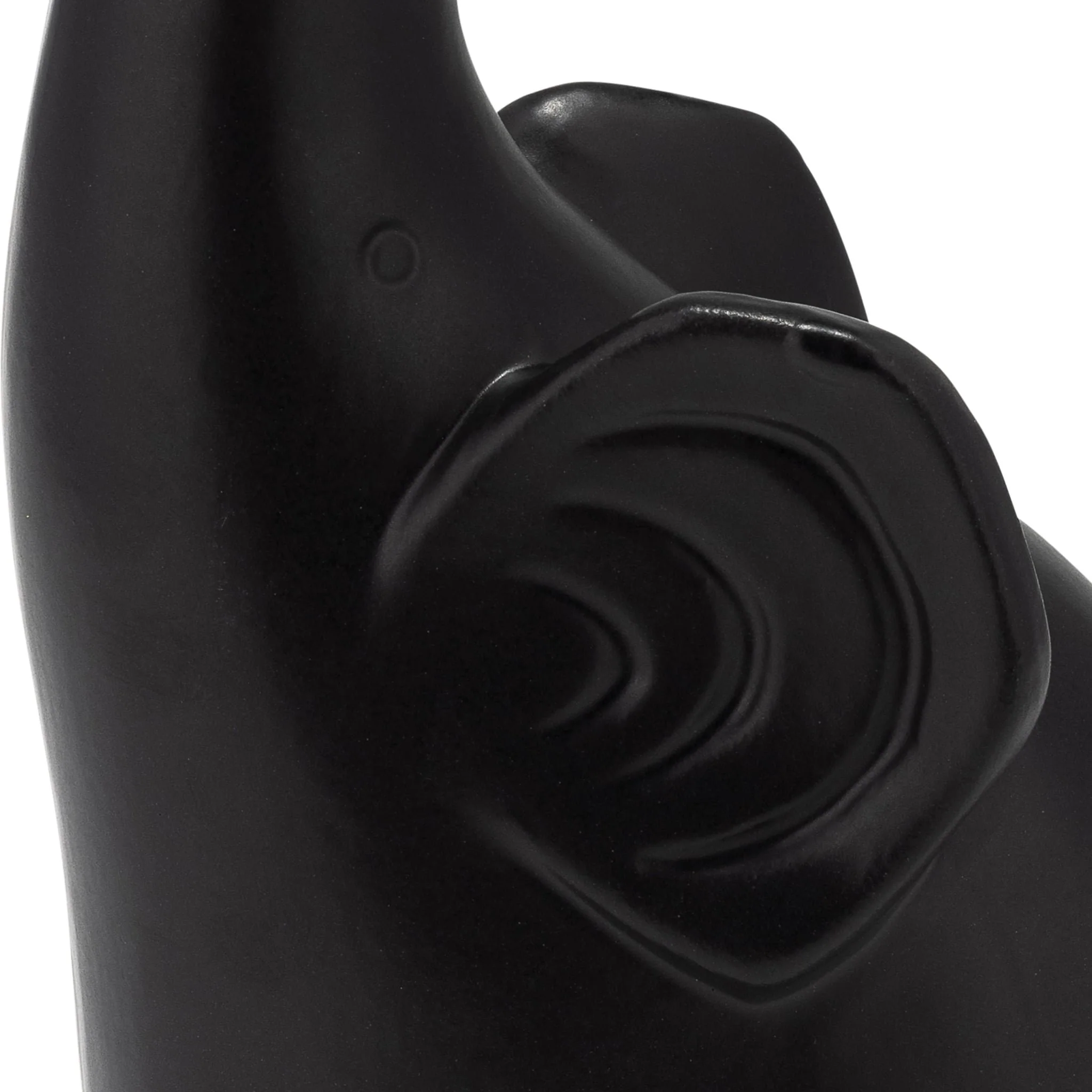 Cer,9",elephant Deco,matte Black - Image 5
