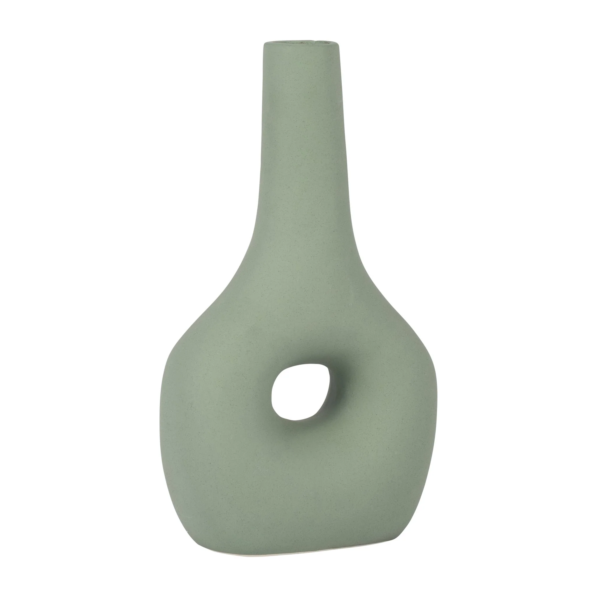 Cer, 9" Open Cut-out Nomad Vase, Dark Sage - Image 3