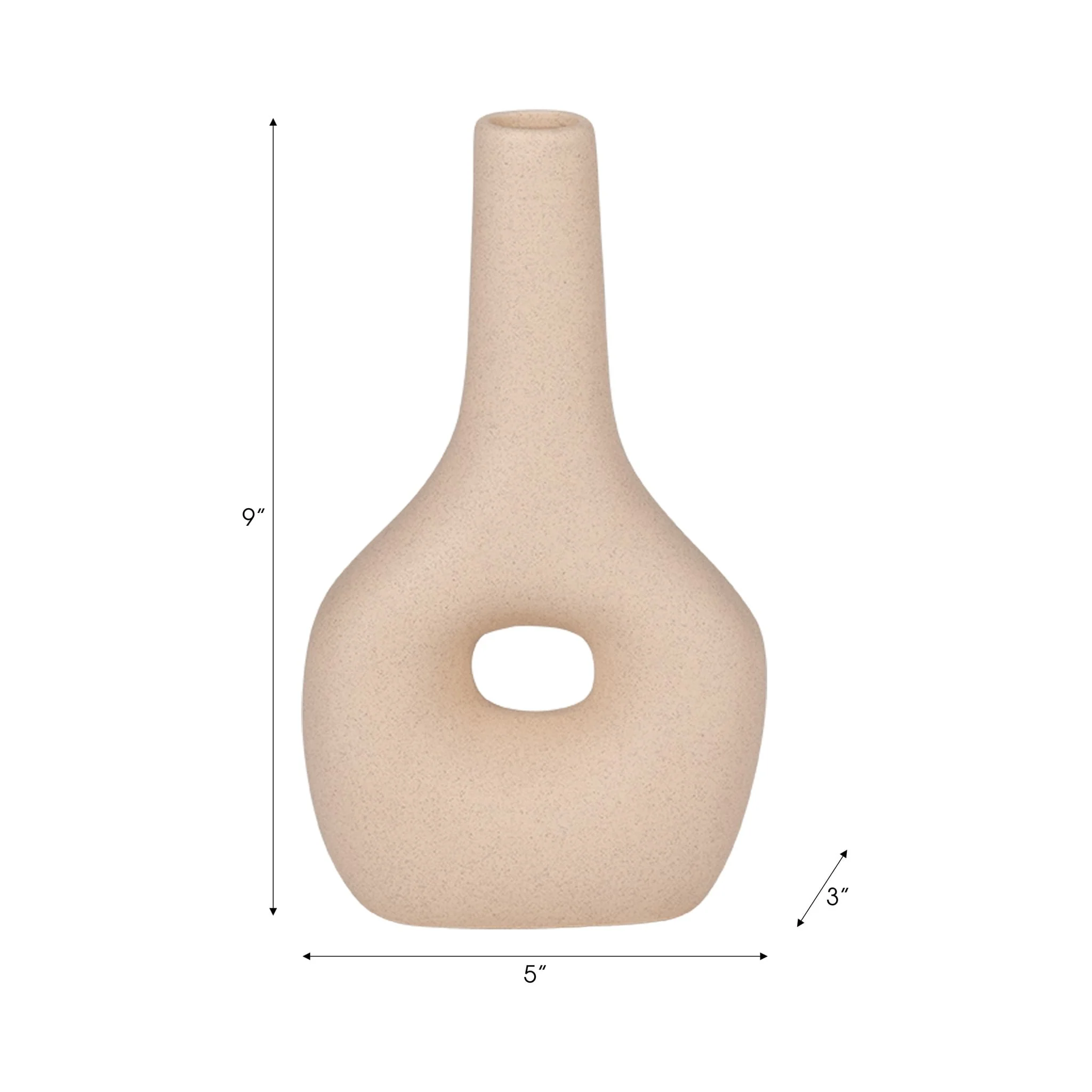 Cer, 9" Open Cut-out Nomad Vase, Ivory - Image 9