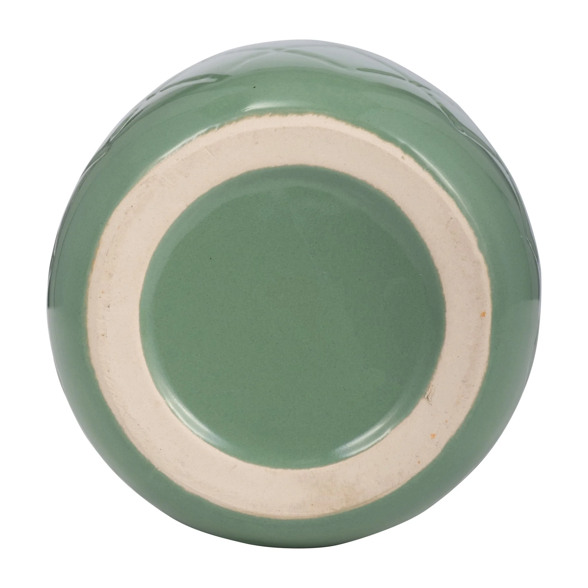 Cer, 9" Plaid Textured Vase, Dark Sage - Image 6