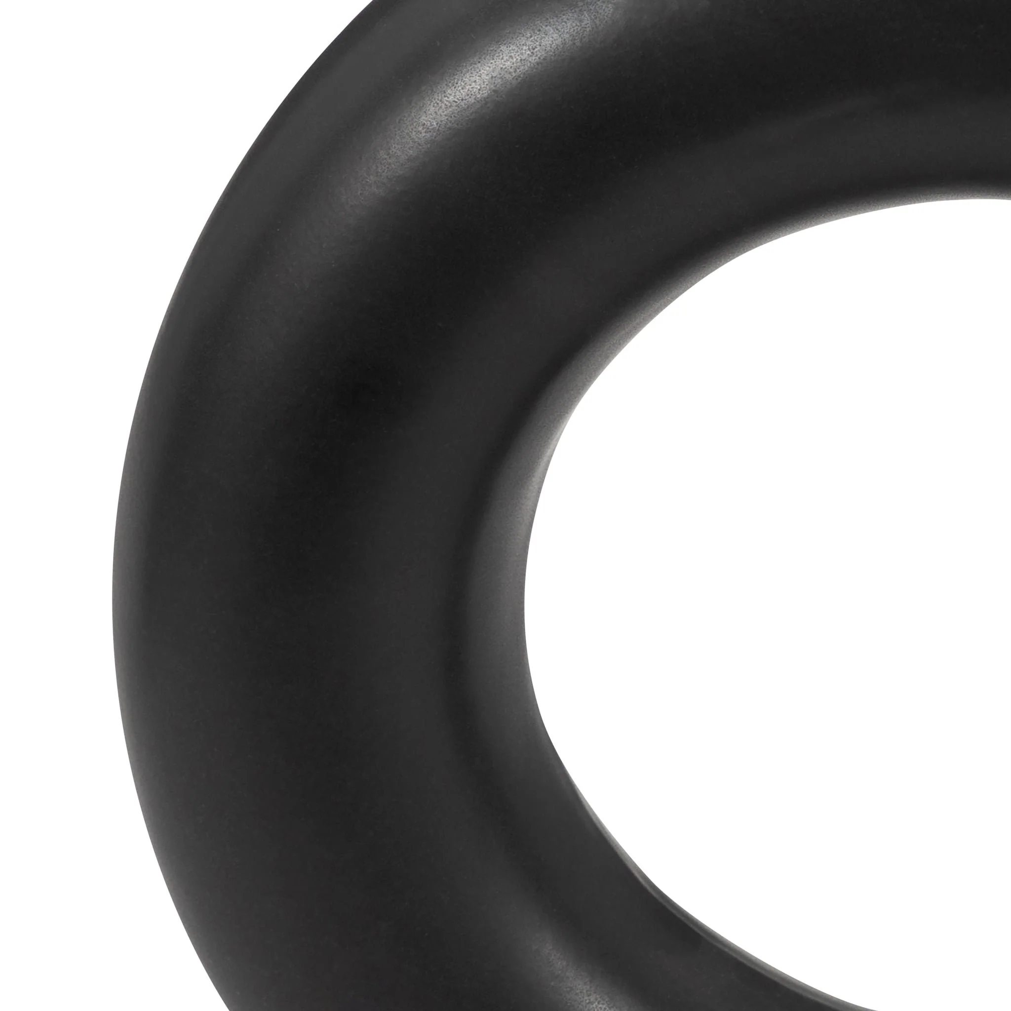 Cer, 9" Round Cut-out Vase, Black - Image 5