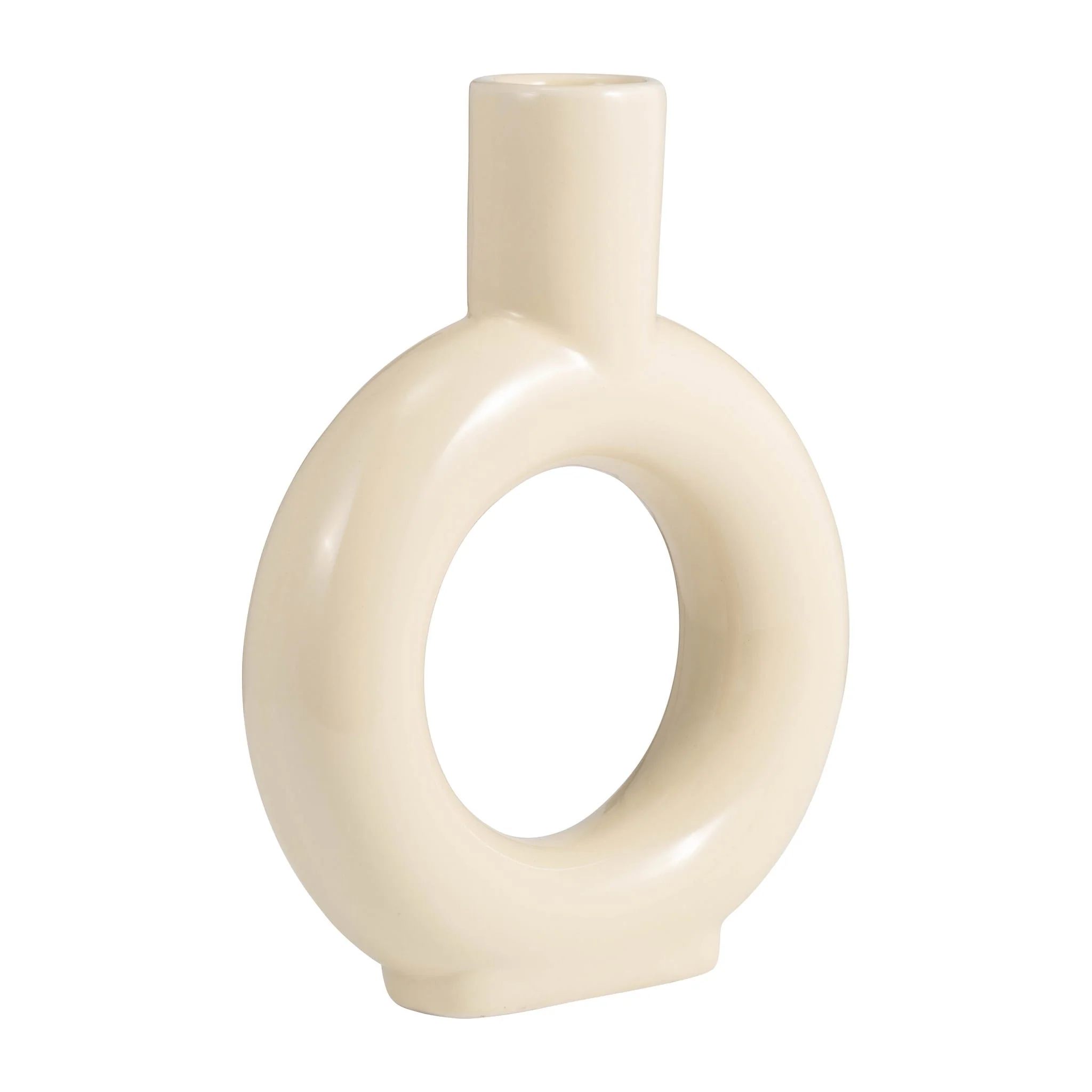 Cer, 9" Round Cut-out Vase, Cotton - Image 2
