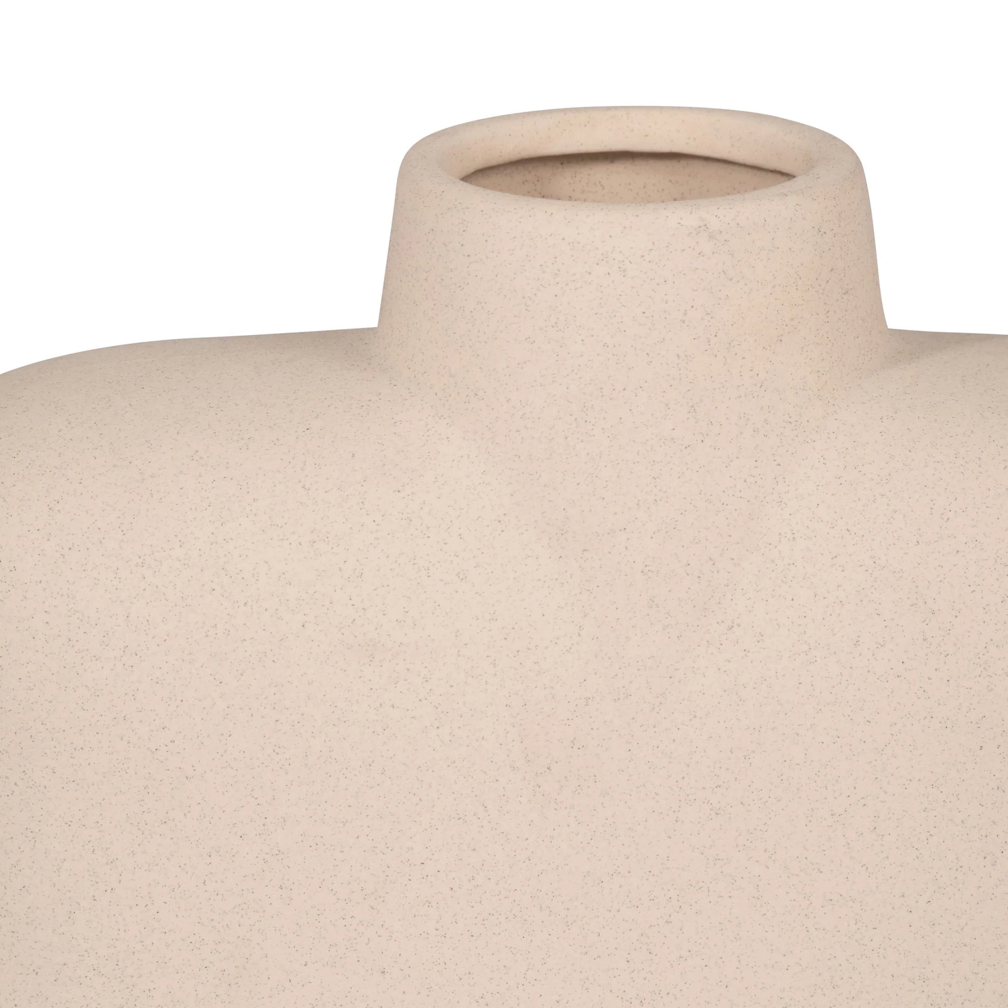 Cer, 9" Square Shape Vase, Ivory - Image 5