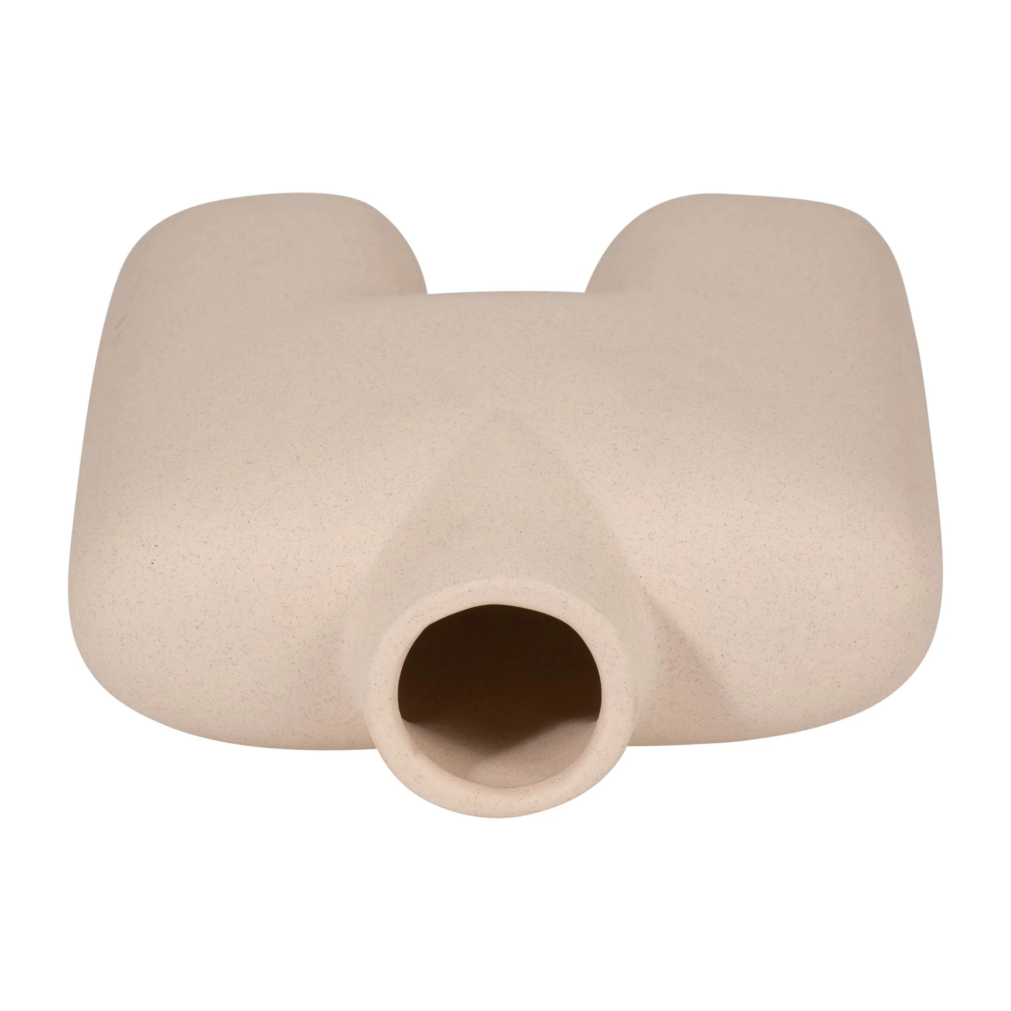 Cer, 9" Square Shape Vase, Ivory - Image 6