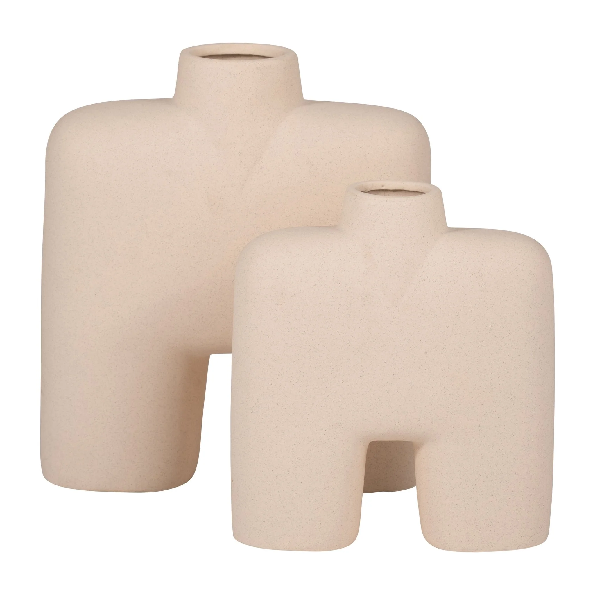 Cer, 9" Square Shape Vase, Ivory - Image 8