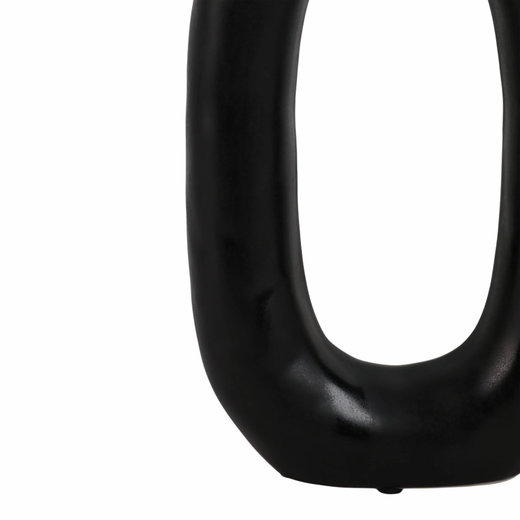 Cer, 9" Textured Cut-out Vase, Black - Image 6