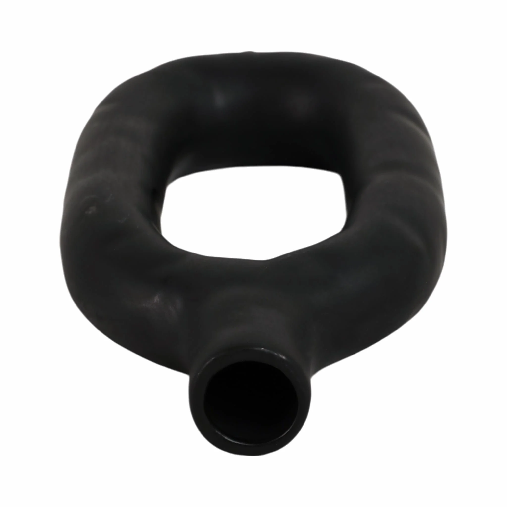 Cer, 9" Textured Cut-out Vase, Black - Image 7
