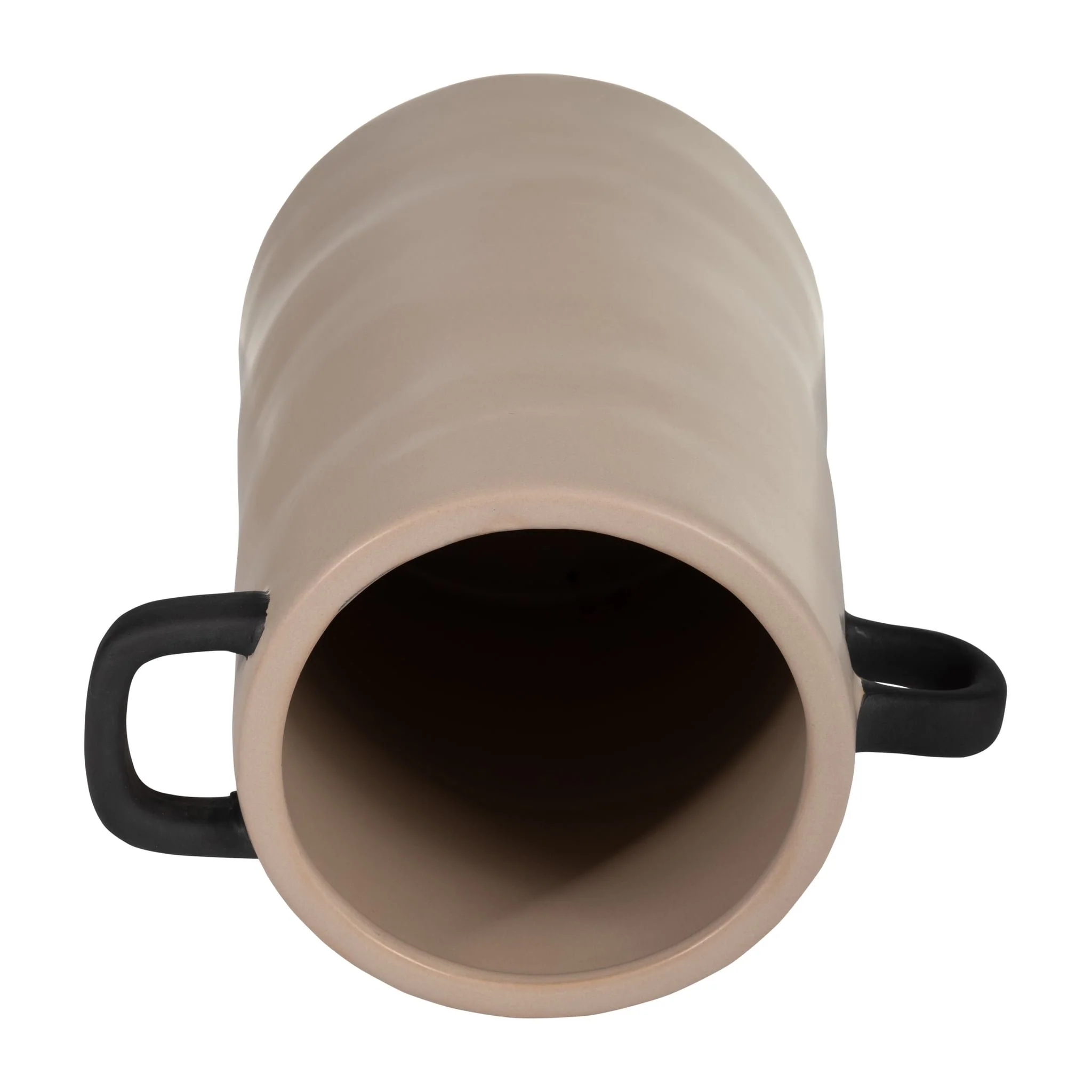 Cer, 9"h Eared Vase, Irish Cream - Image 7