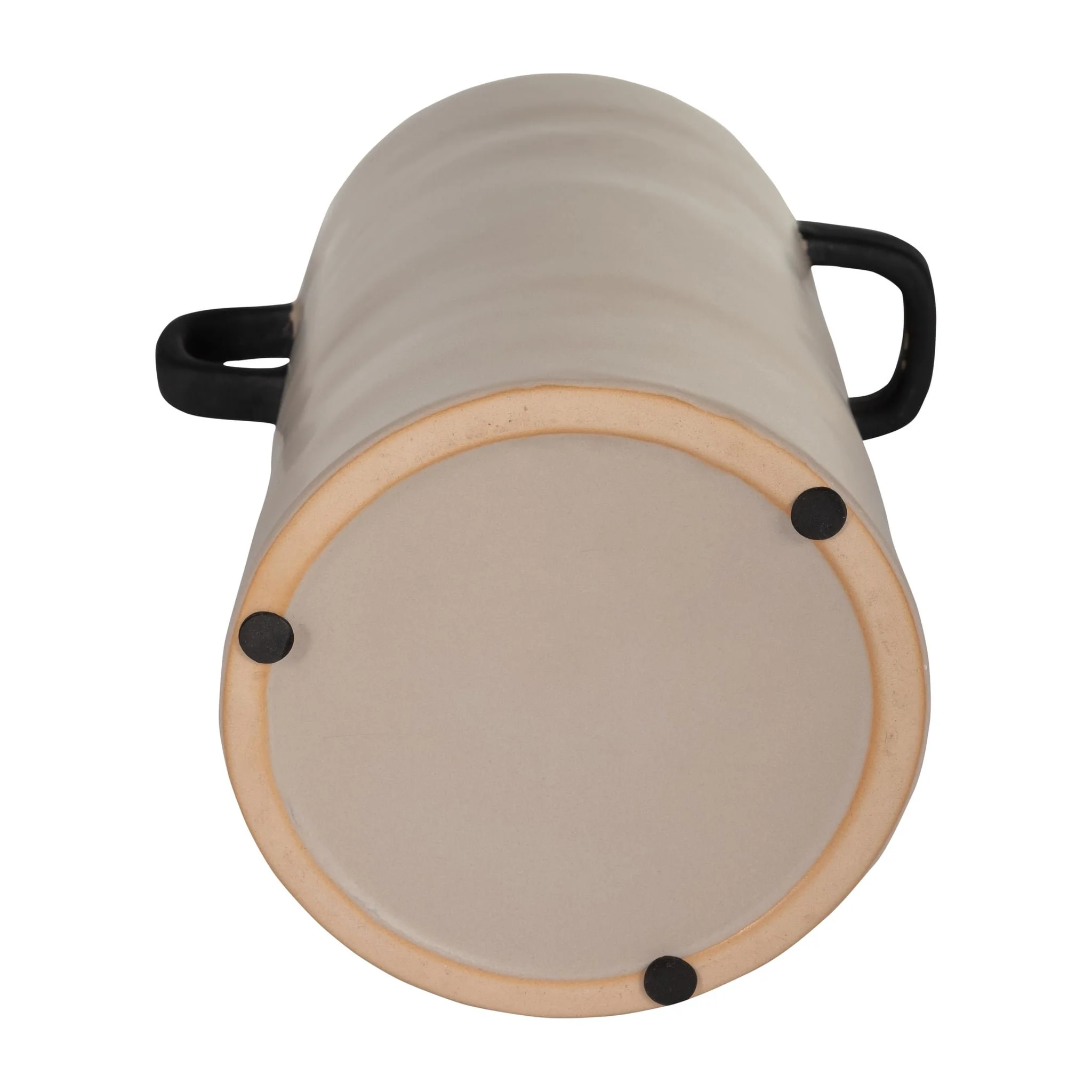 Cer, 9"h Eared Vase, Irish Cream - Image 8