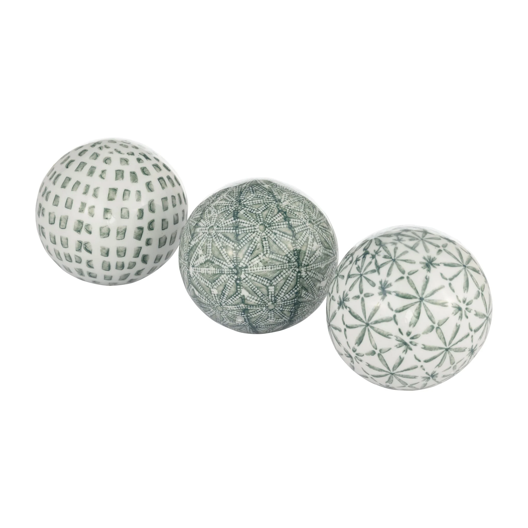 Cer, Boxed 4" 3/a Painted Orbs, Green - Image 2