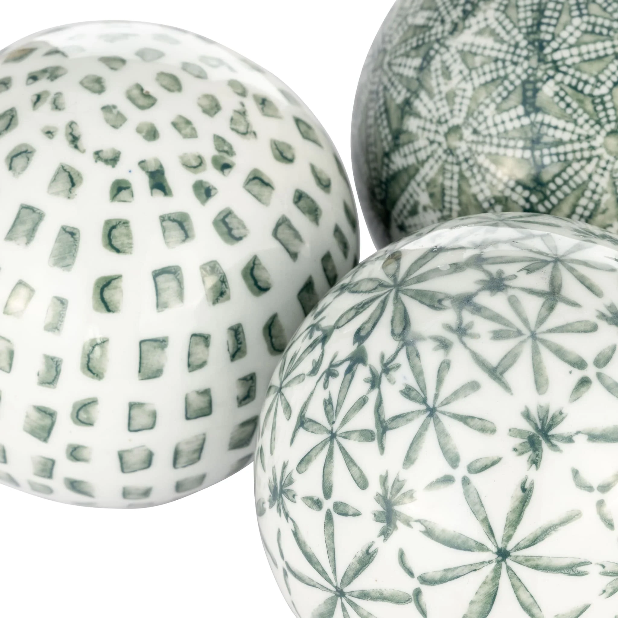 Cer, Boxed 4" 3/a Painted Orbs, Green - Image 3