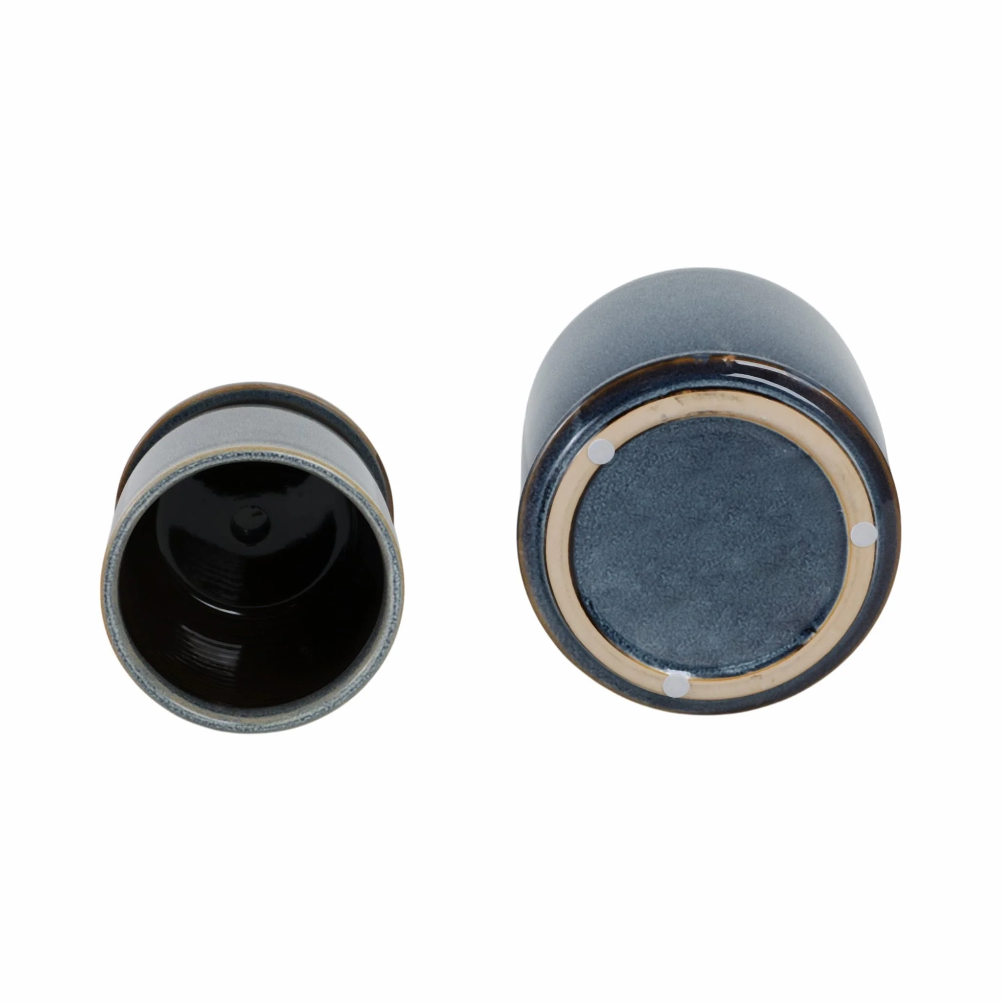 Cer, S/2 5/6" Planter W/ Saucer,  Aqua - Image 8