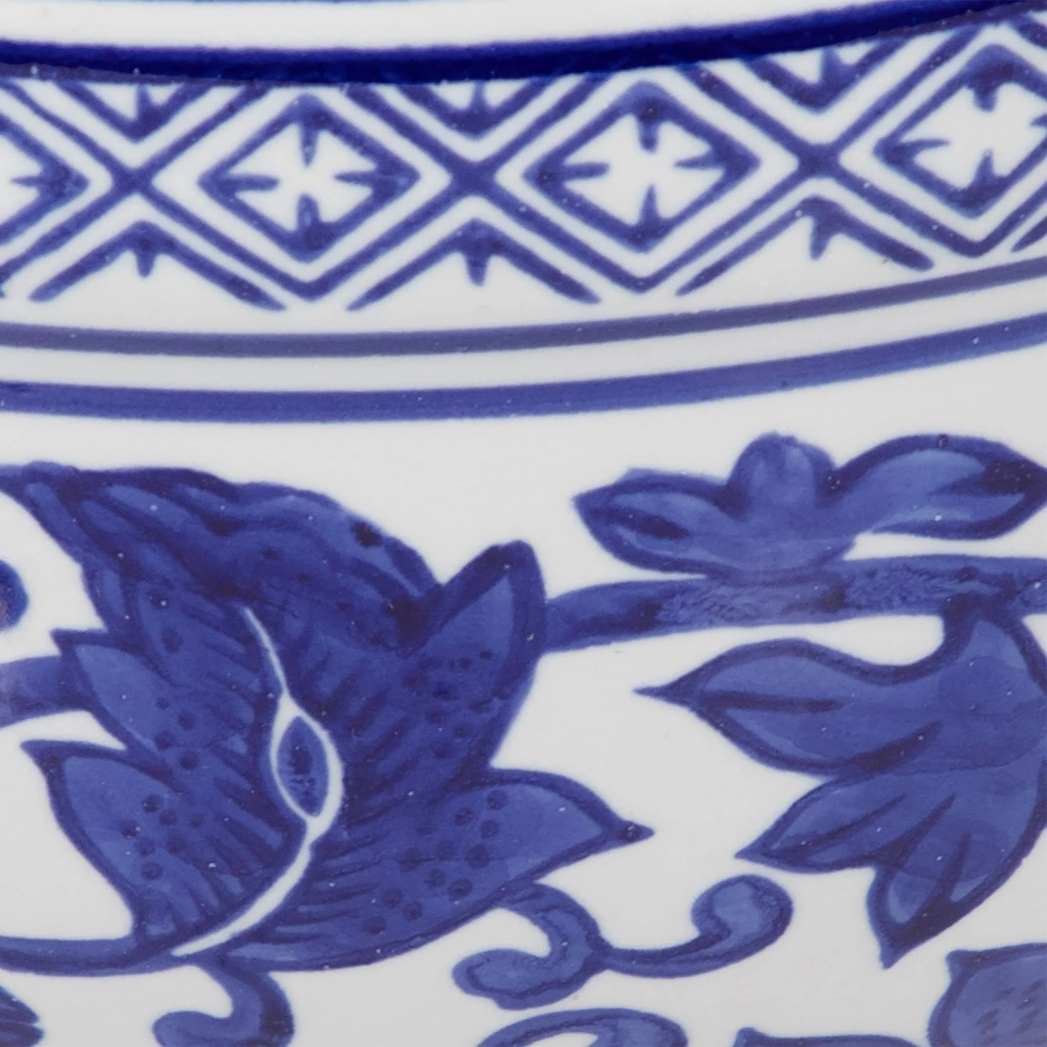 Cer, S/2 5/7" Bowl Chinoiserie Planters, Blue/wht - Image 3