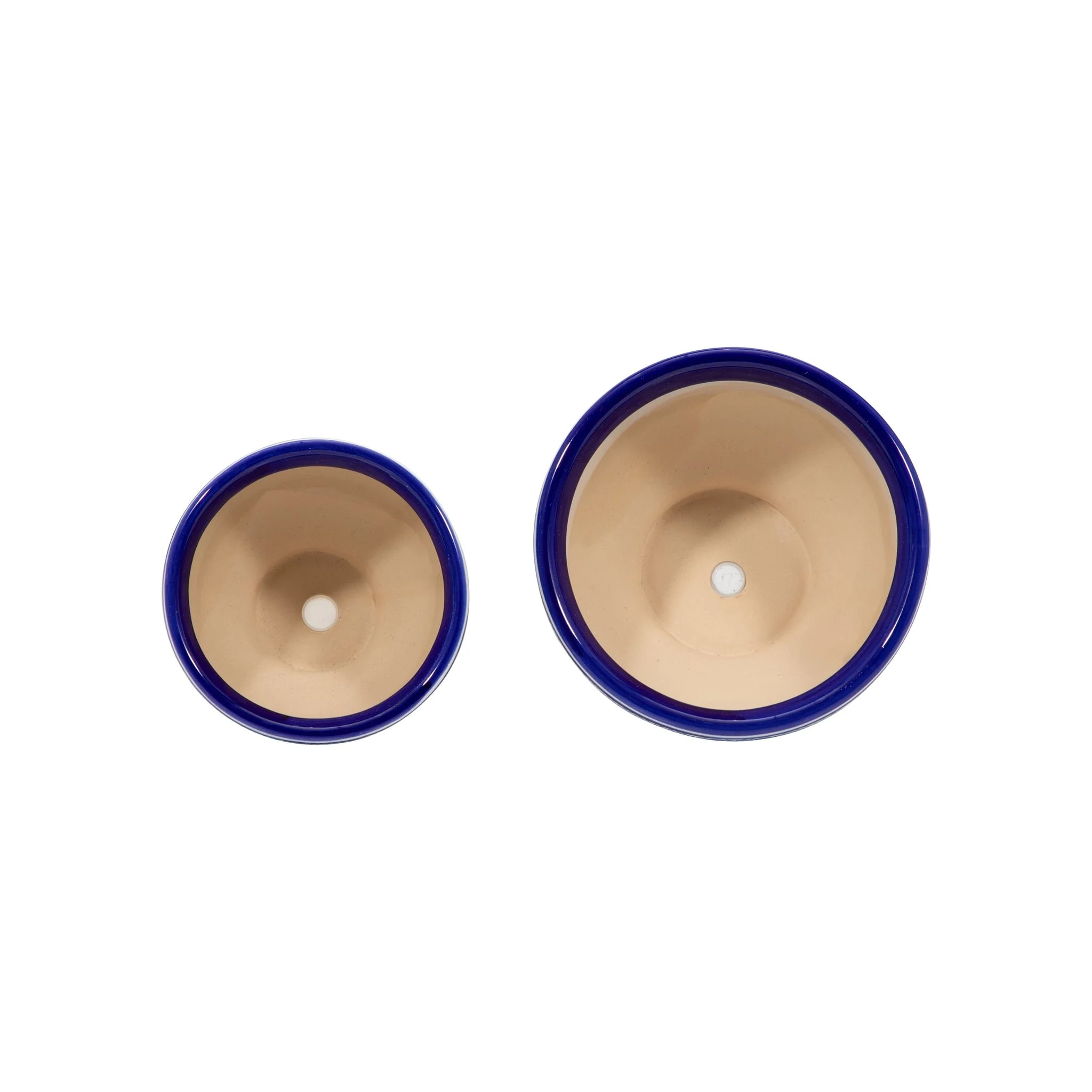 Cer, S/2 5/7" Bowl Chinoiserie Planters, Blue/wht - Image 4