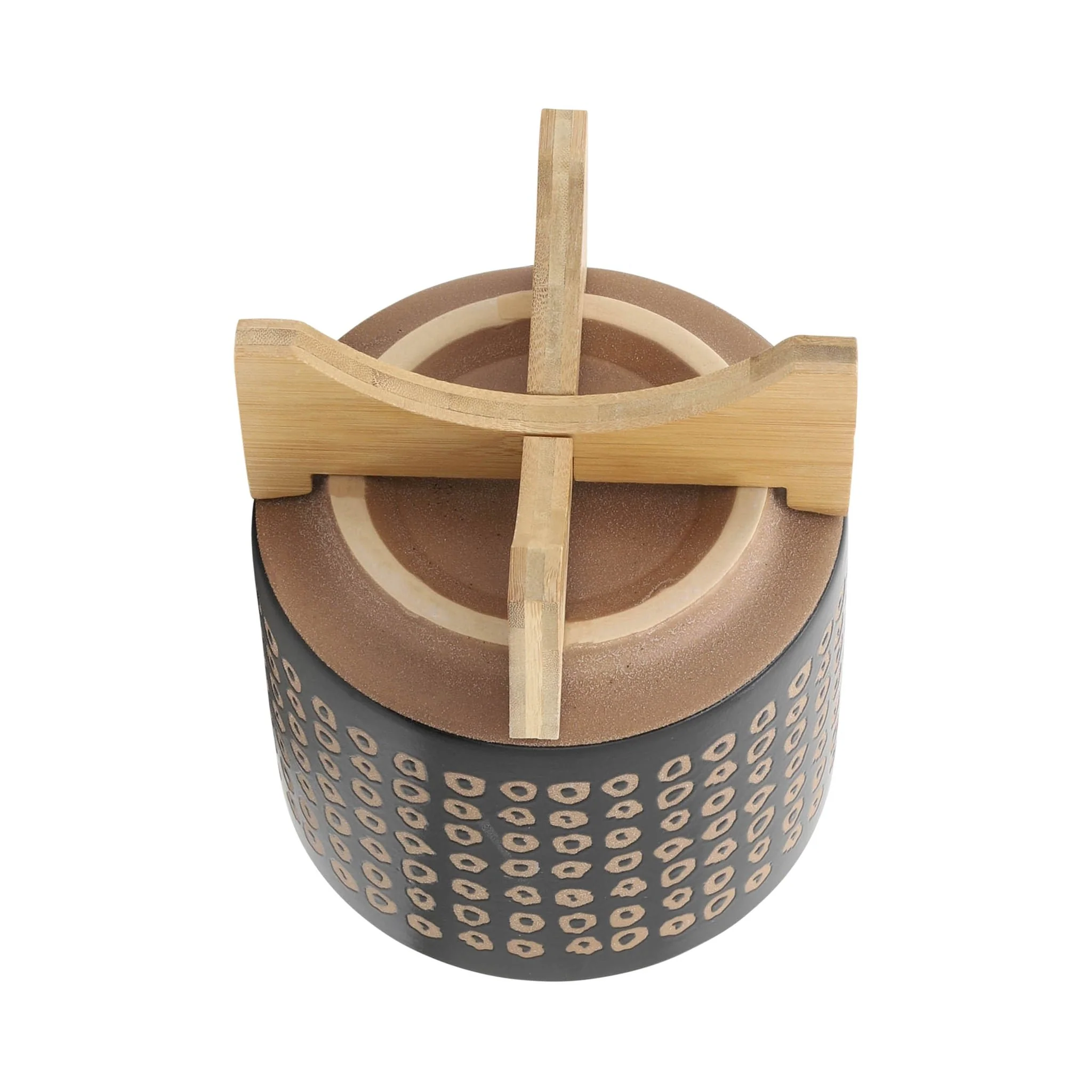 Cer, S/2 5/8" Planter On Stand, Brown - Image 6