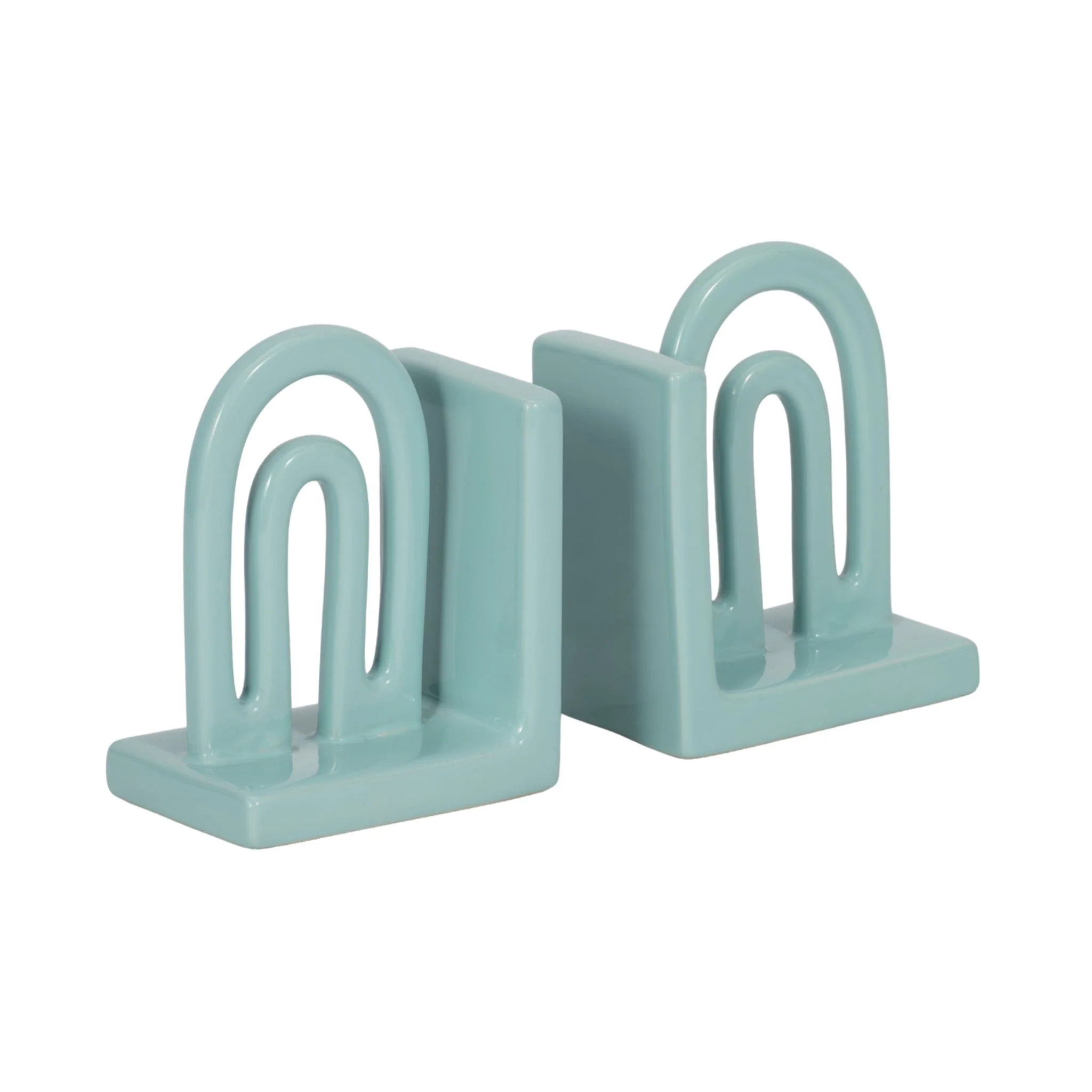 Cer,s/2 6" Arch Bookends, Mint - Image 3