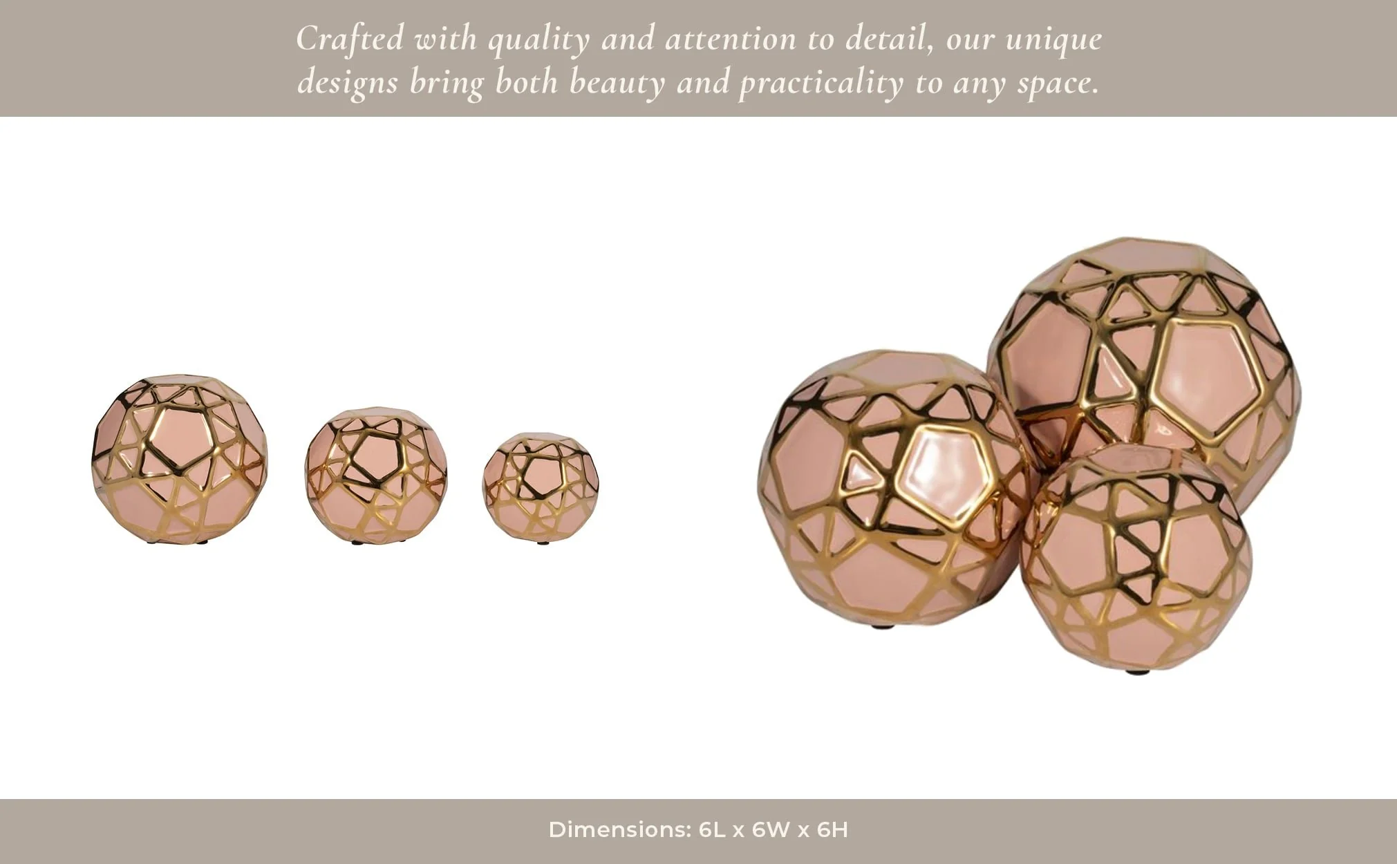 Cer, S/3 4/5/6", Orbs Blush/gold - Image 11