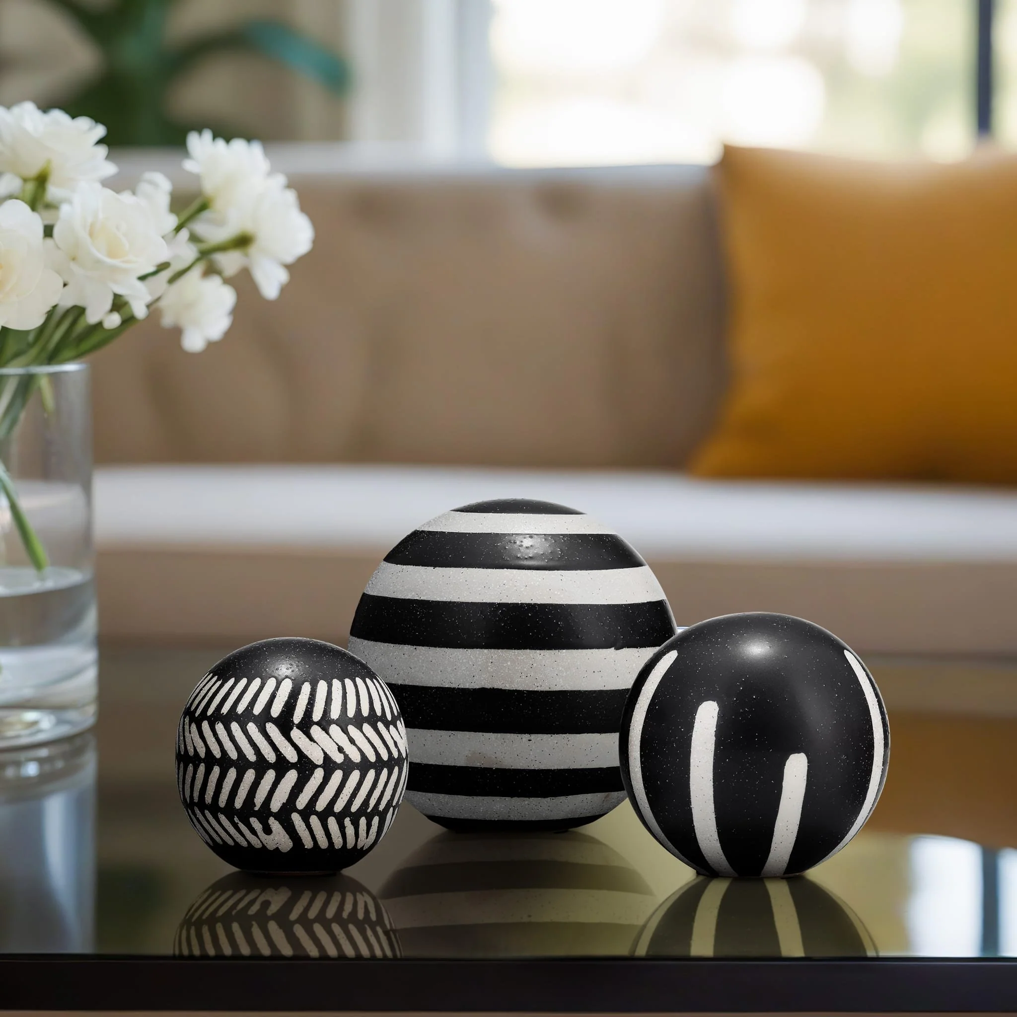 Cer, S/3 4/5/6", Tribal Orbs, Blk/ivory - Image 12