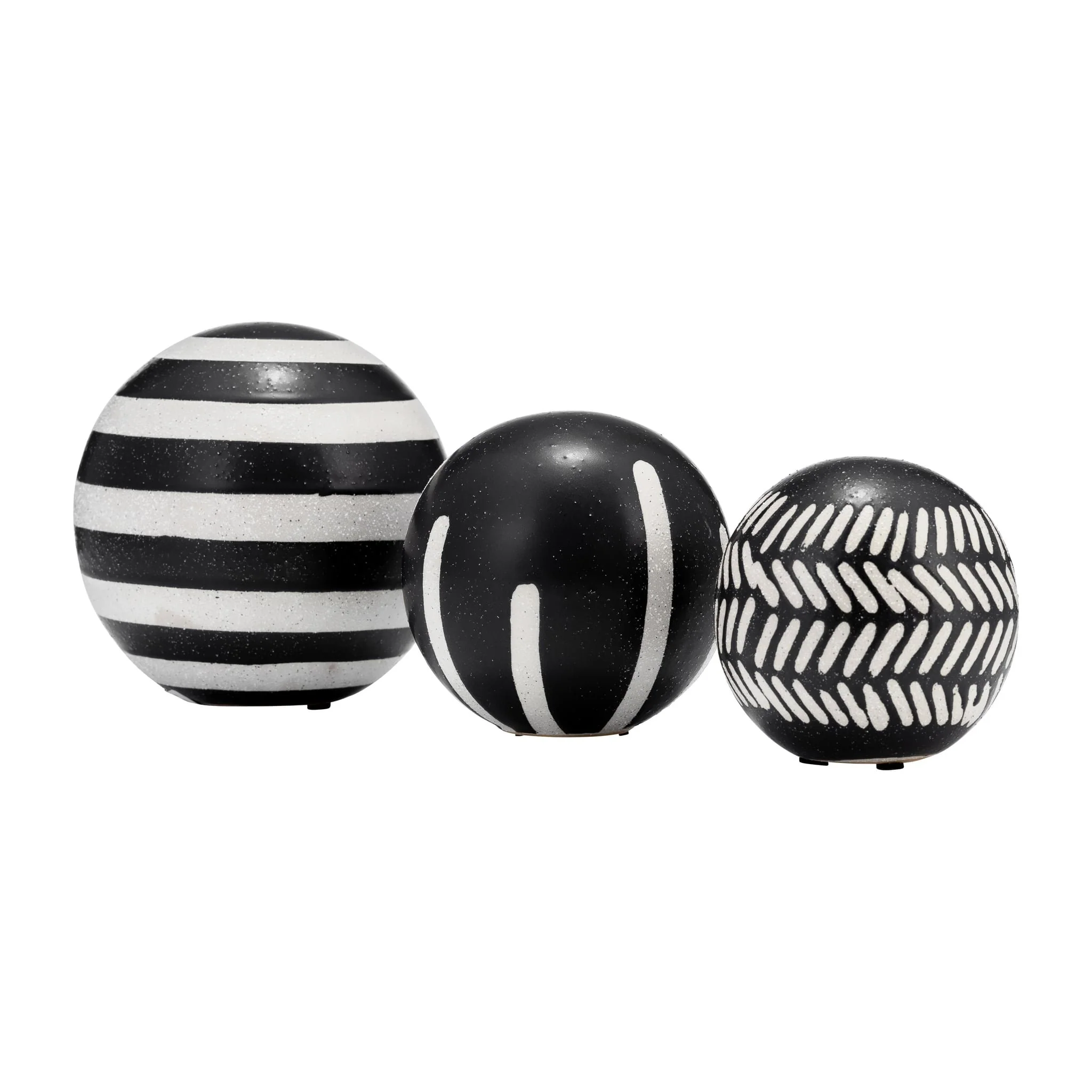 Cer, S/3 4/5/6", Tribal Orbs, Blk/ivory - Image 3