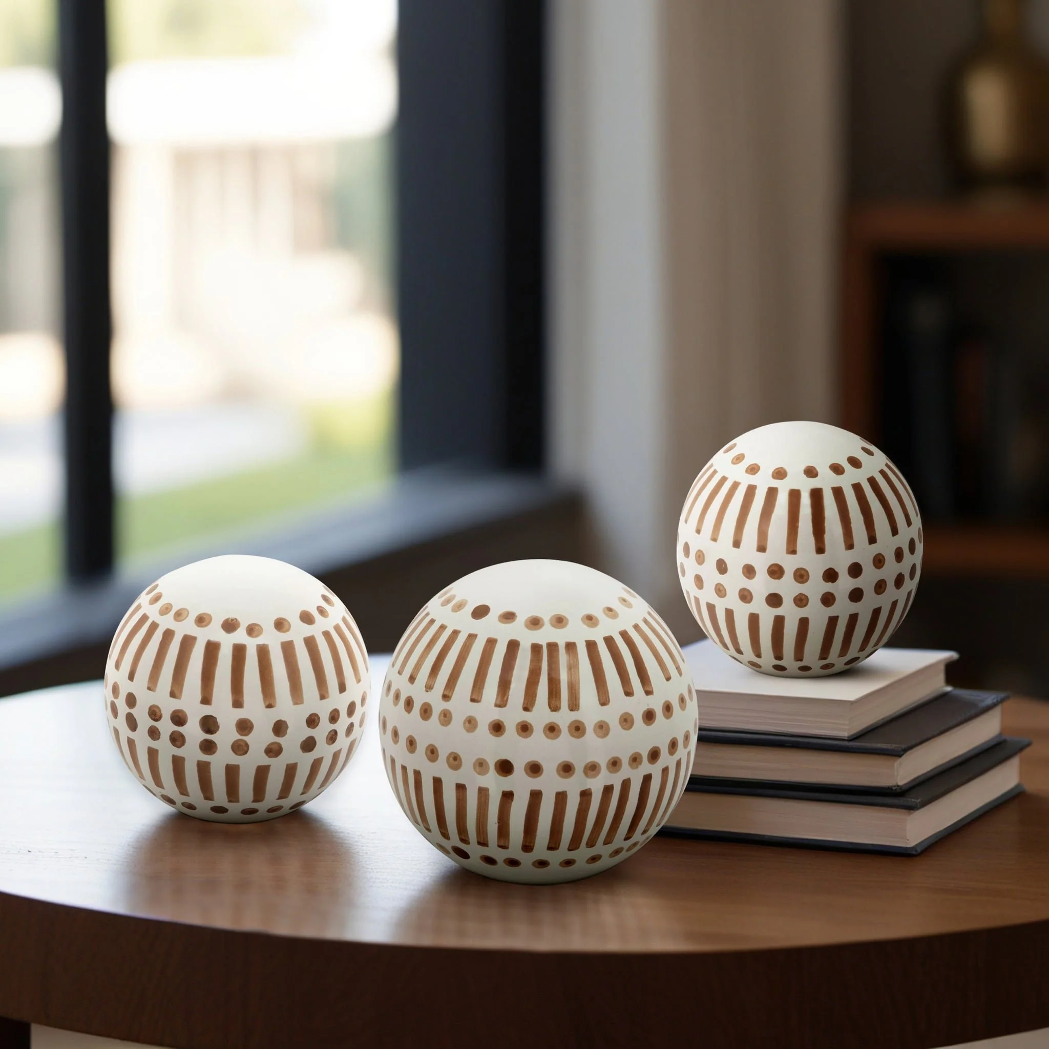 Cer, S/3 6/5/4" Orbs, Tan - Image 8