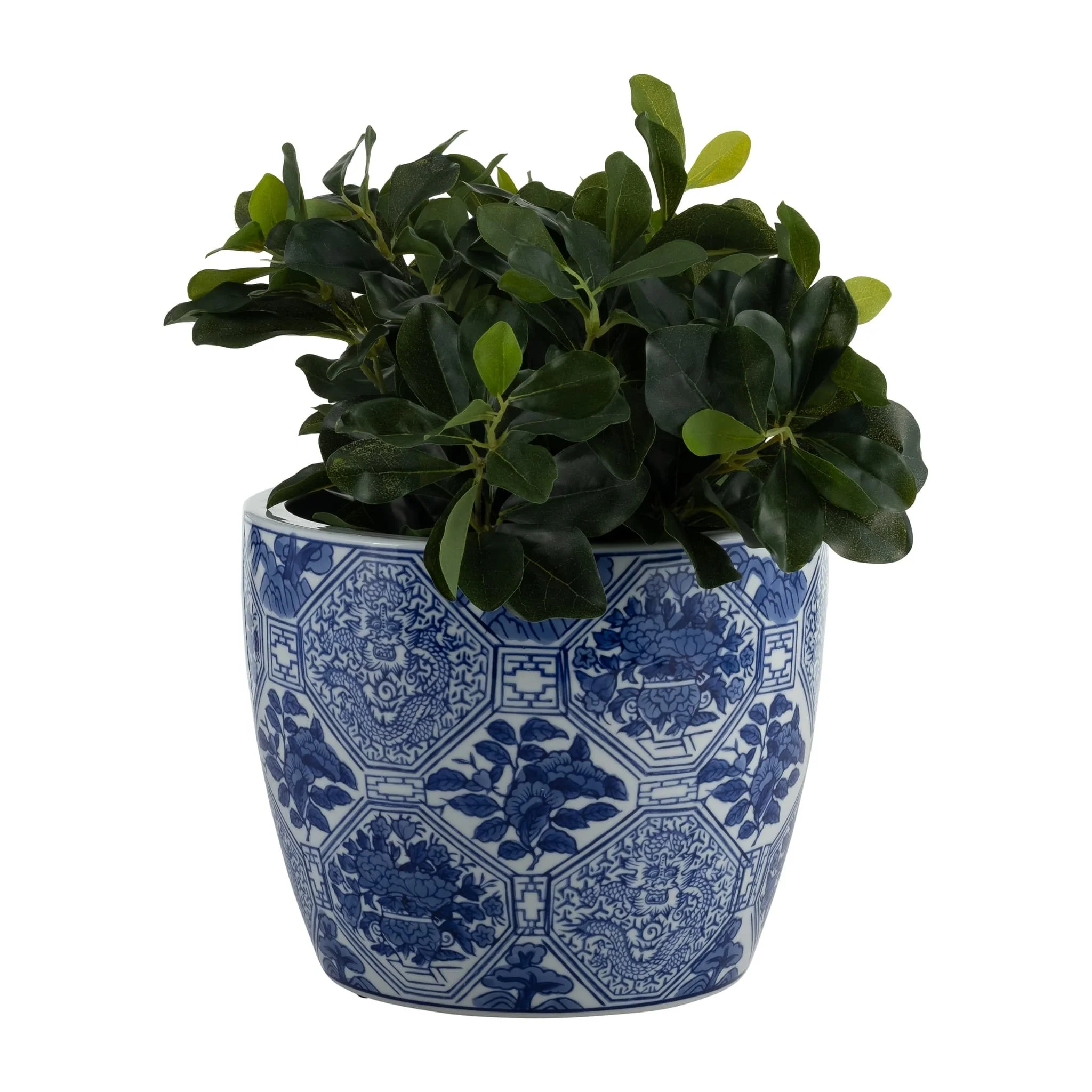 Cer, S/3 6/8/10" Chinoiserie Planters, Blue/white - Image 4