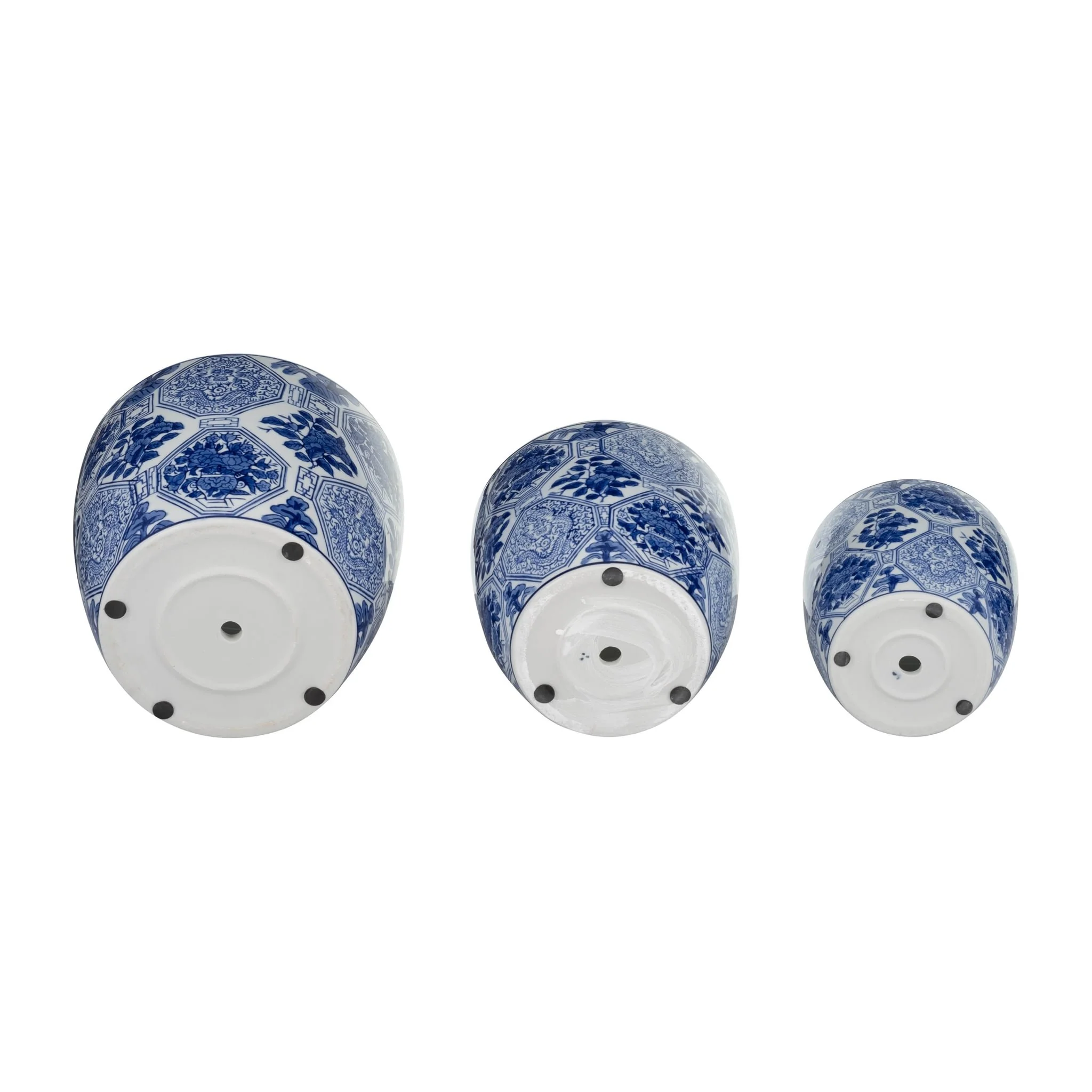 Cer, S/3 6/8/10" Chinoiserie Planters, Blue/white - Image 7