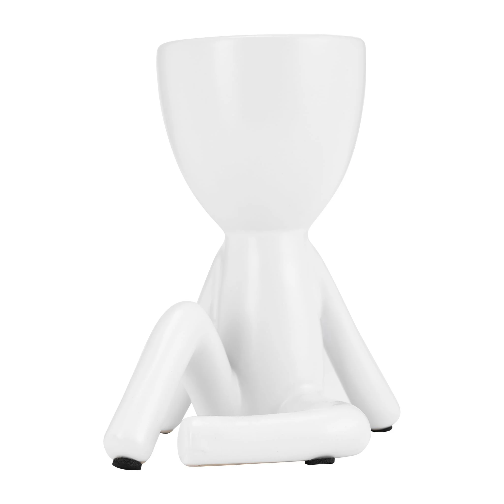Cer, S/3 8" Sitting Humans, White - Image 4