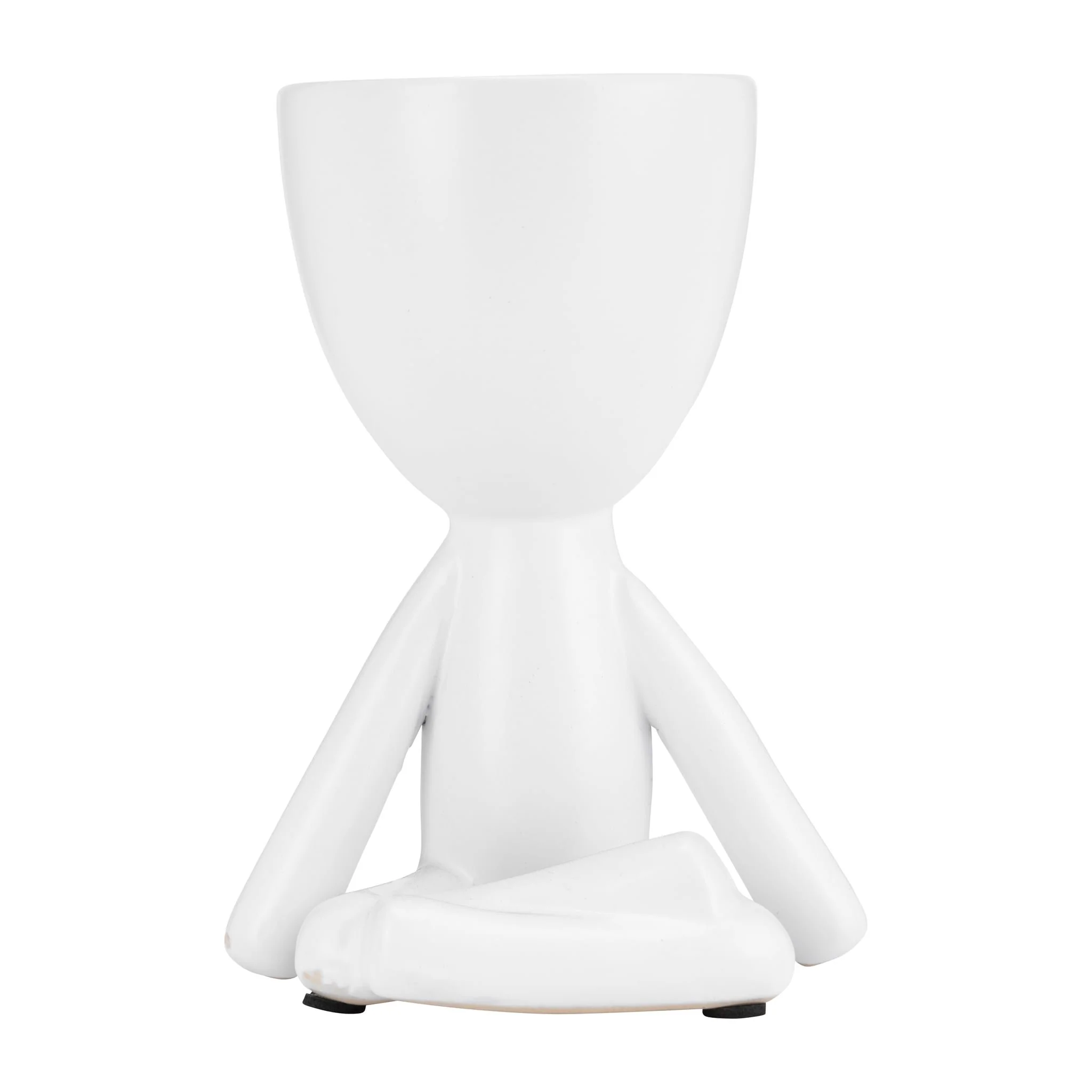 Cer, S/3 8" Sitting Humans, White - Image 5