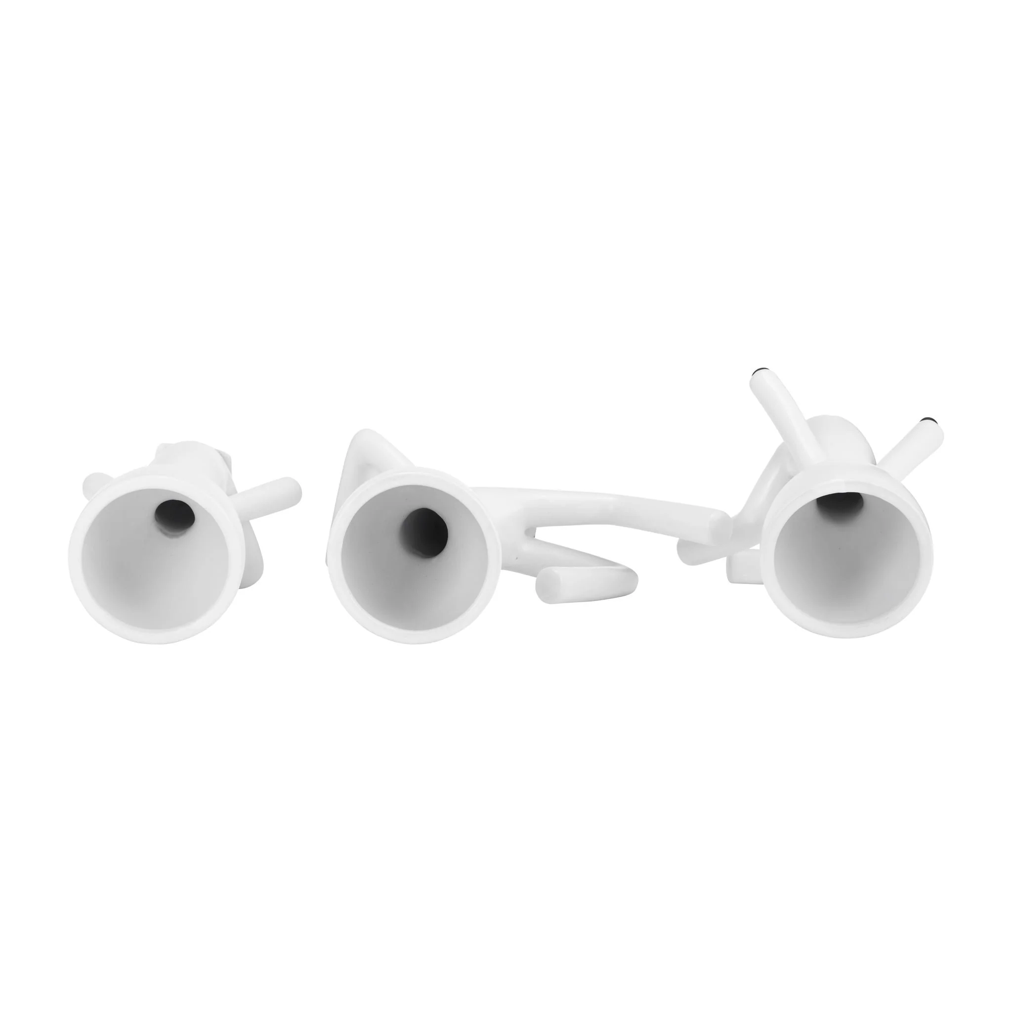 Cer, S/3 8" Sitting Humans, White - Image 7