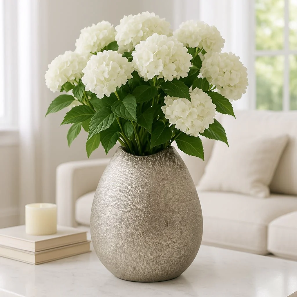 Ceramic 11" Vase, Champagne - Image 2