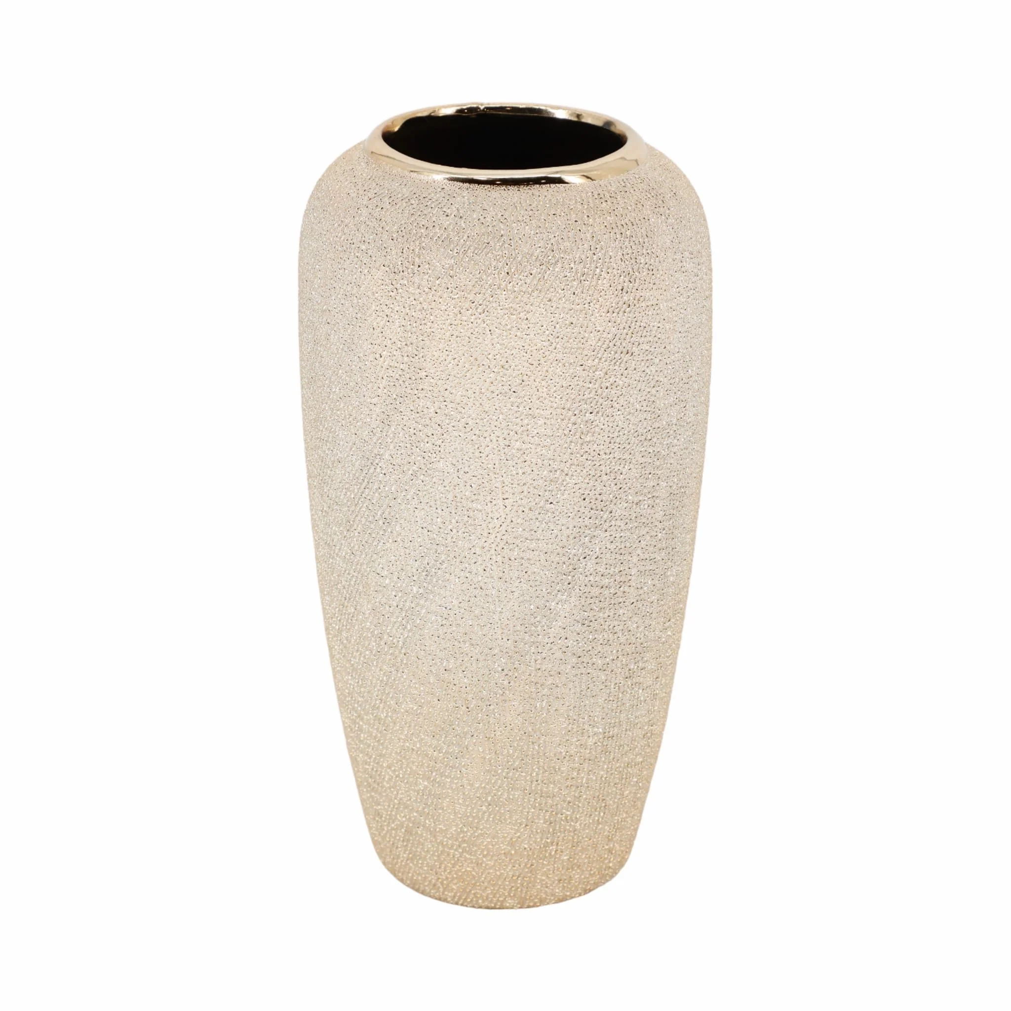 Ceramic 12" Vase, Champagne - Image 3