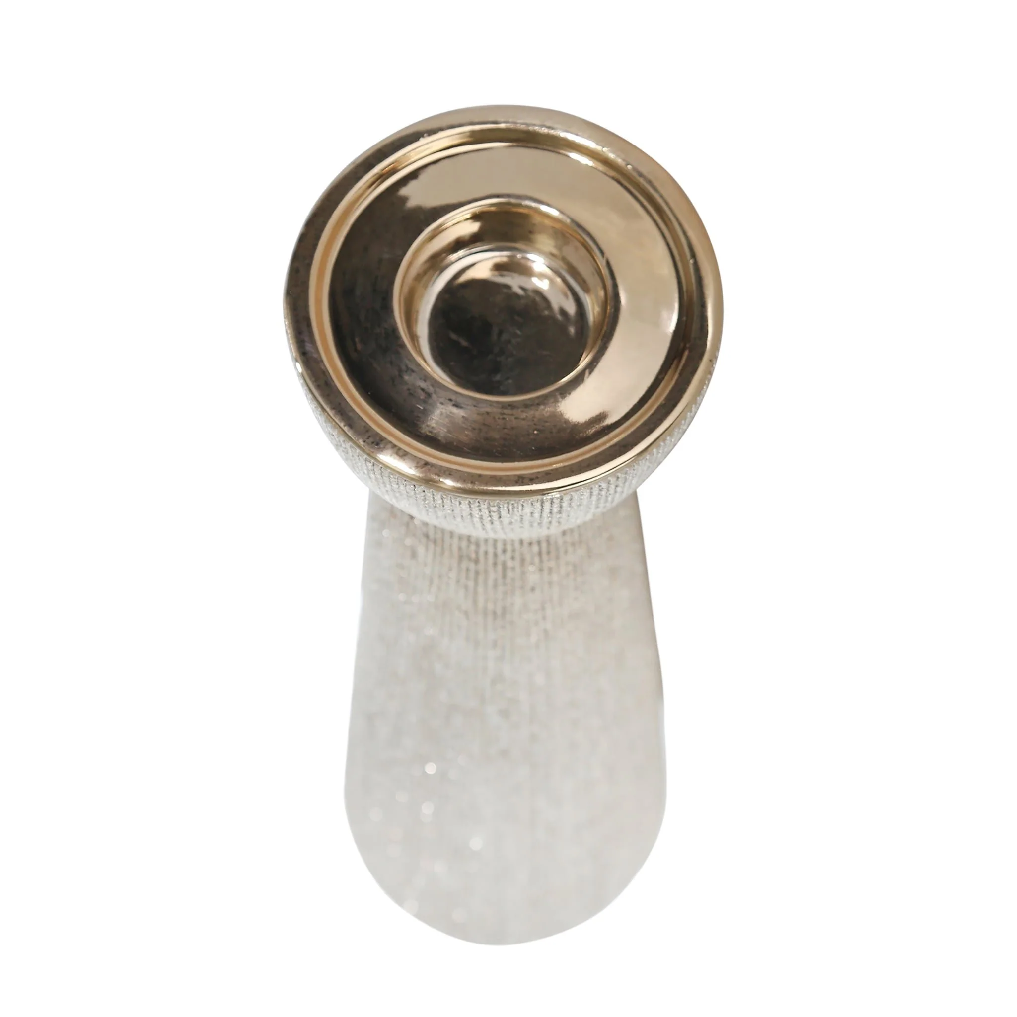 Ceramic 14" Bead Candle Holder,champagne - Image 2