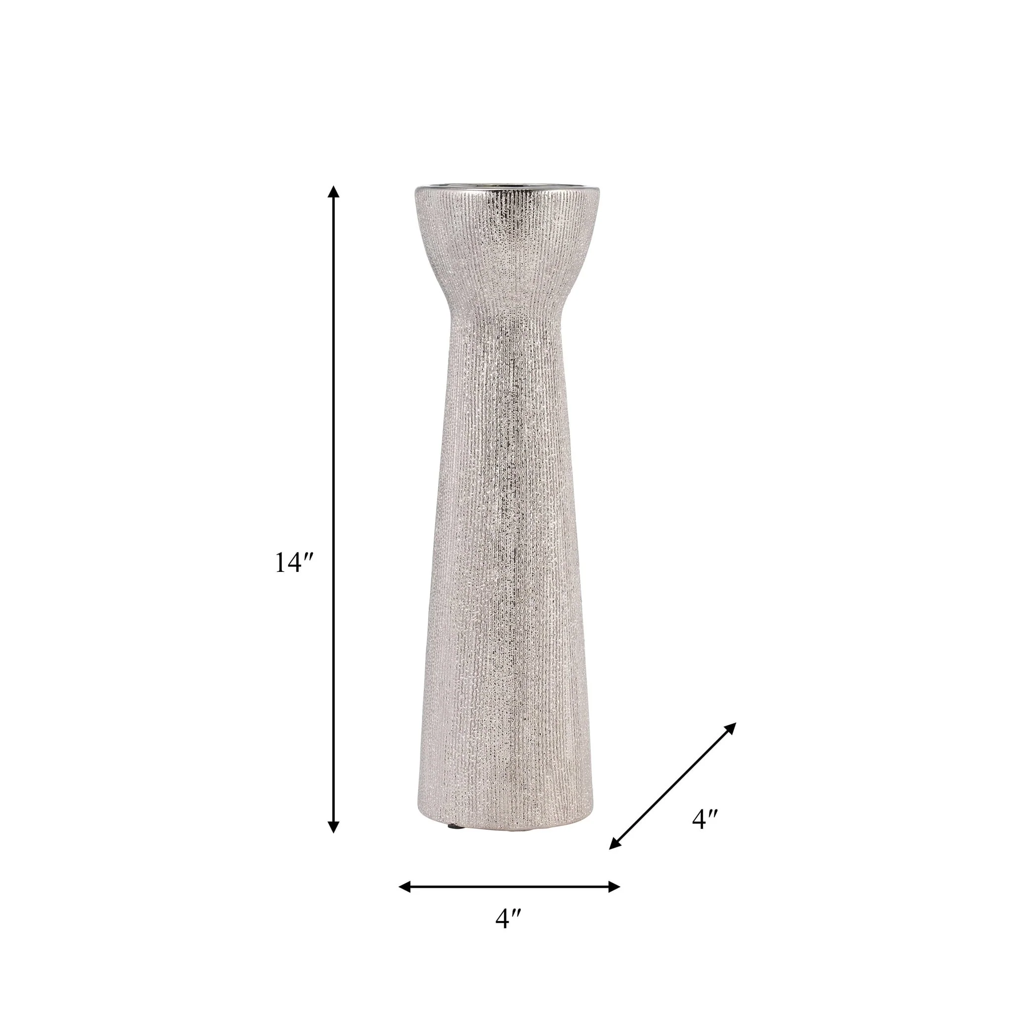 Ceramic 14" Bead Candle Holder,silver - Image 9