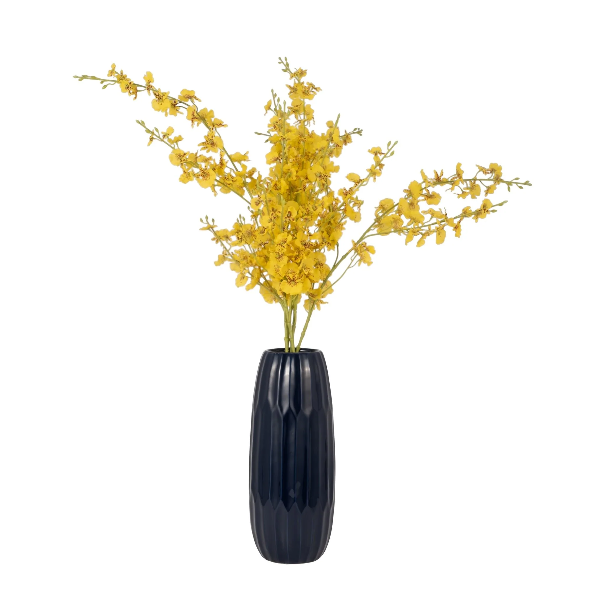 Ceramic 14" Vase , Navy Blue - Image 3