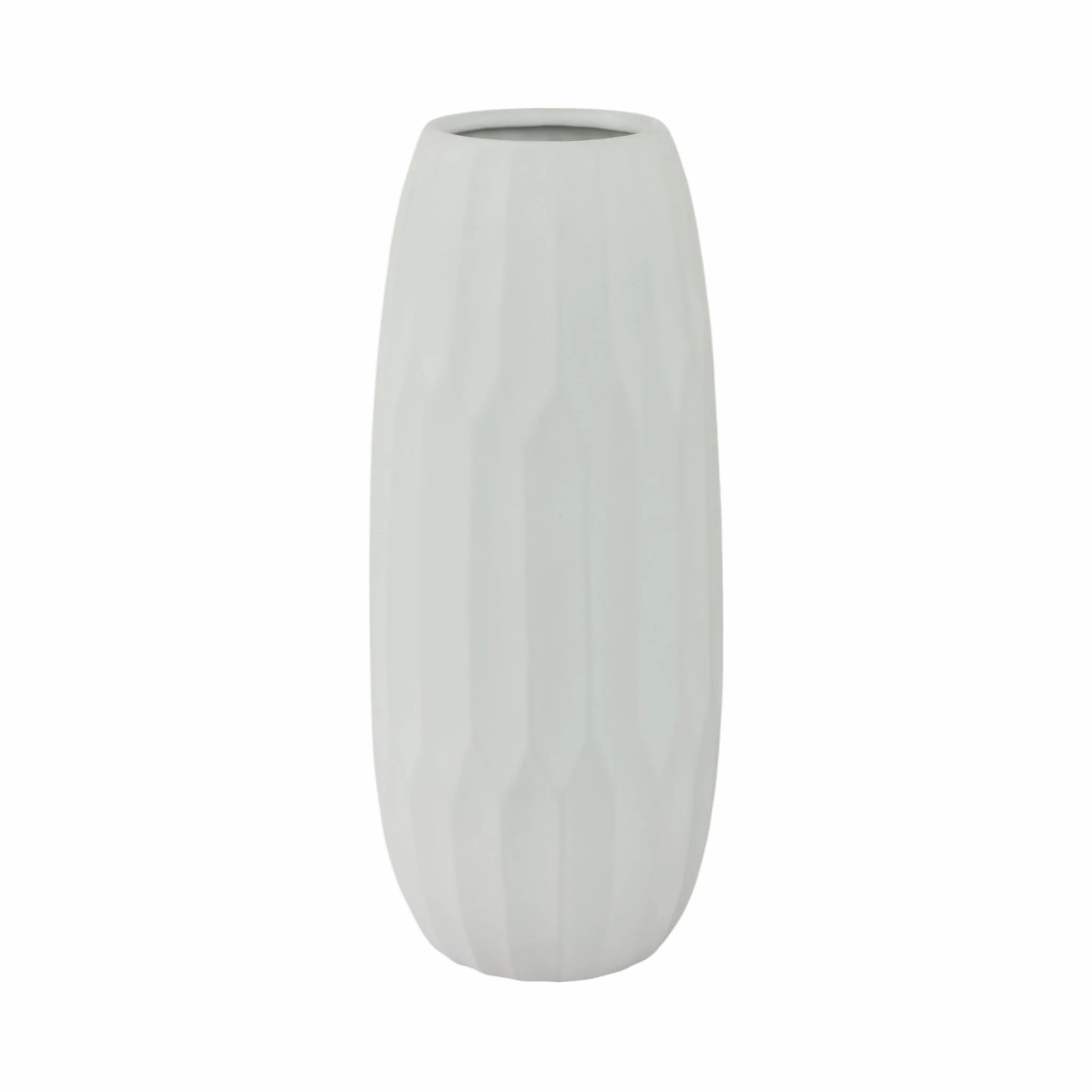 Ceramic 14" Vase , White - Image 4