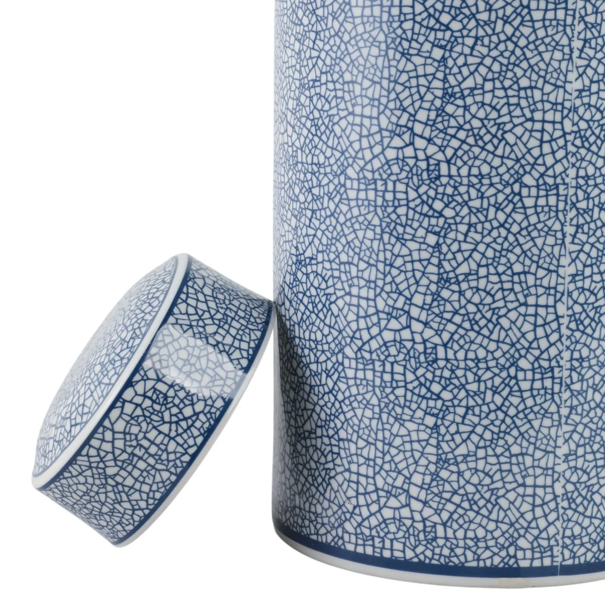 Ceramic 16" Jar, Crackle Blue - Image 5