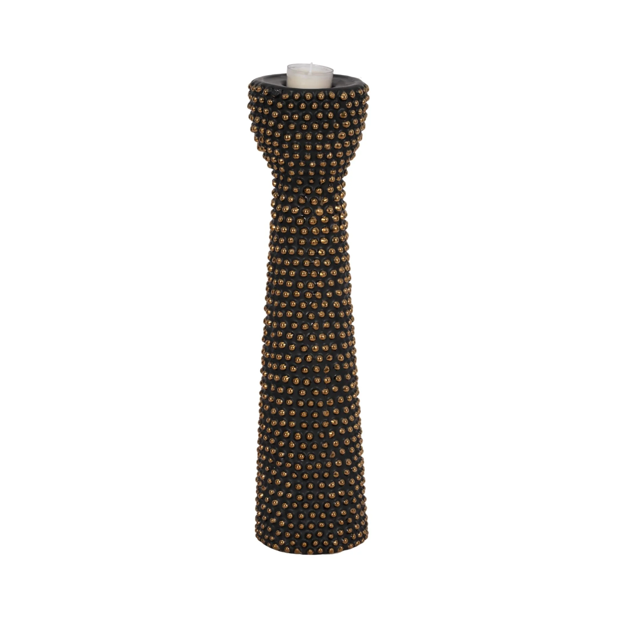 Ceramic 16" Spike Candle Holder Black/gold - Image 2