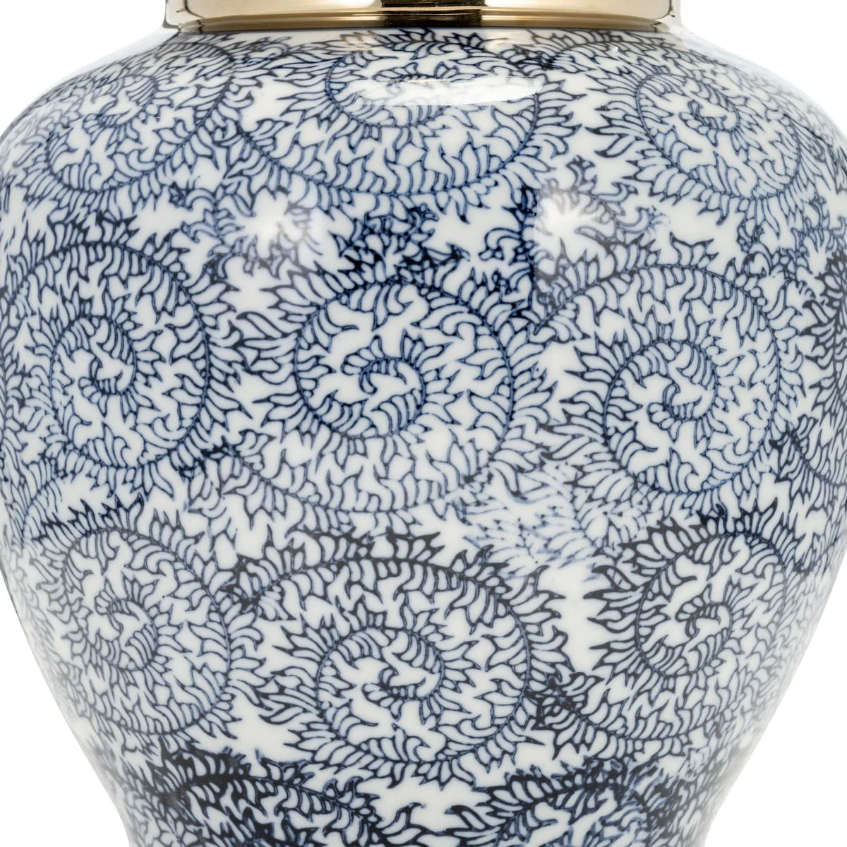 Ceramic 19" Chinoiserie Table Lamp, Blue/gold - Image 4