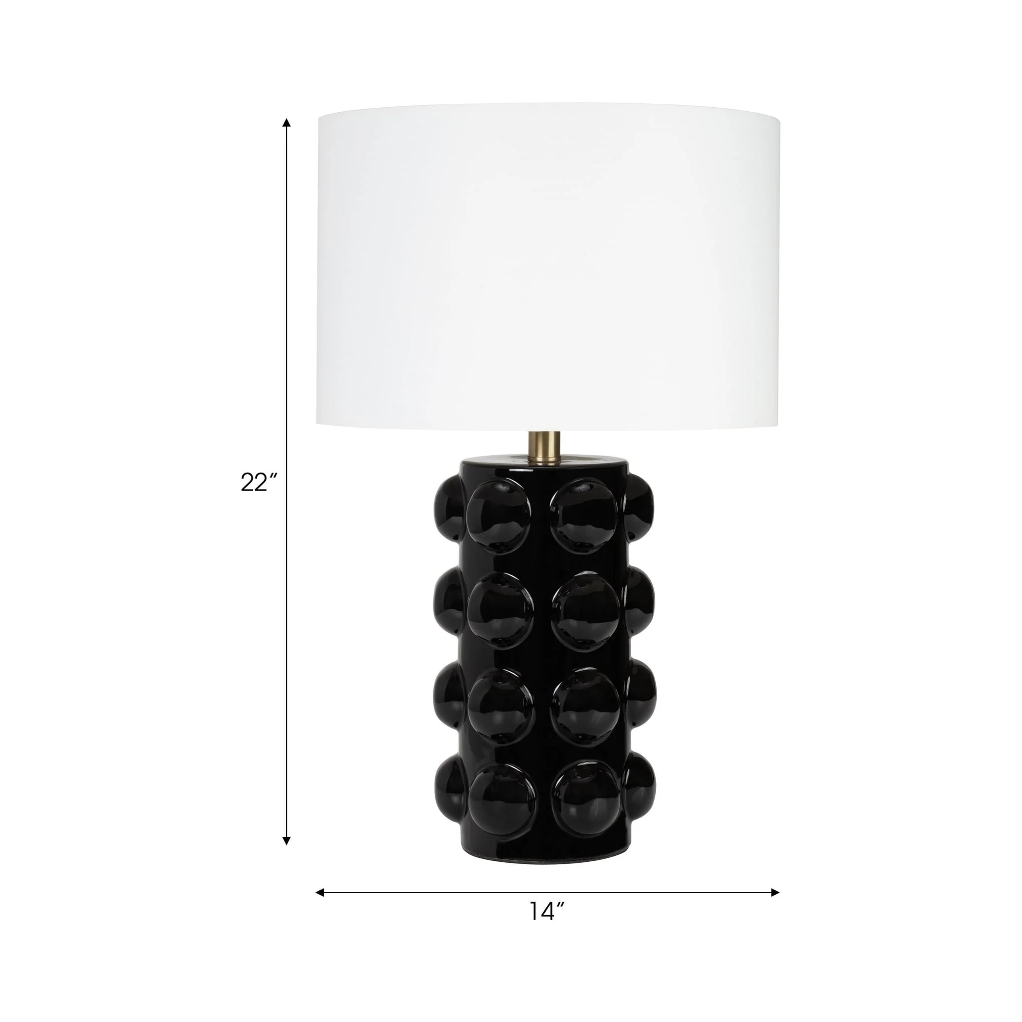 Ceramic 22" Bubble Table Lamp, Black - Image 7
