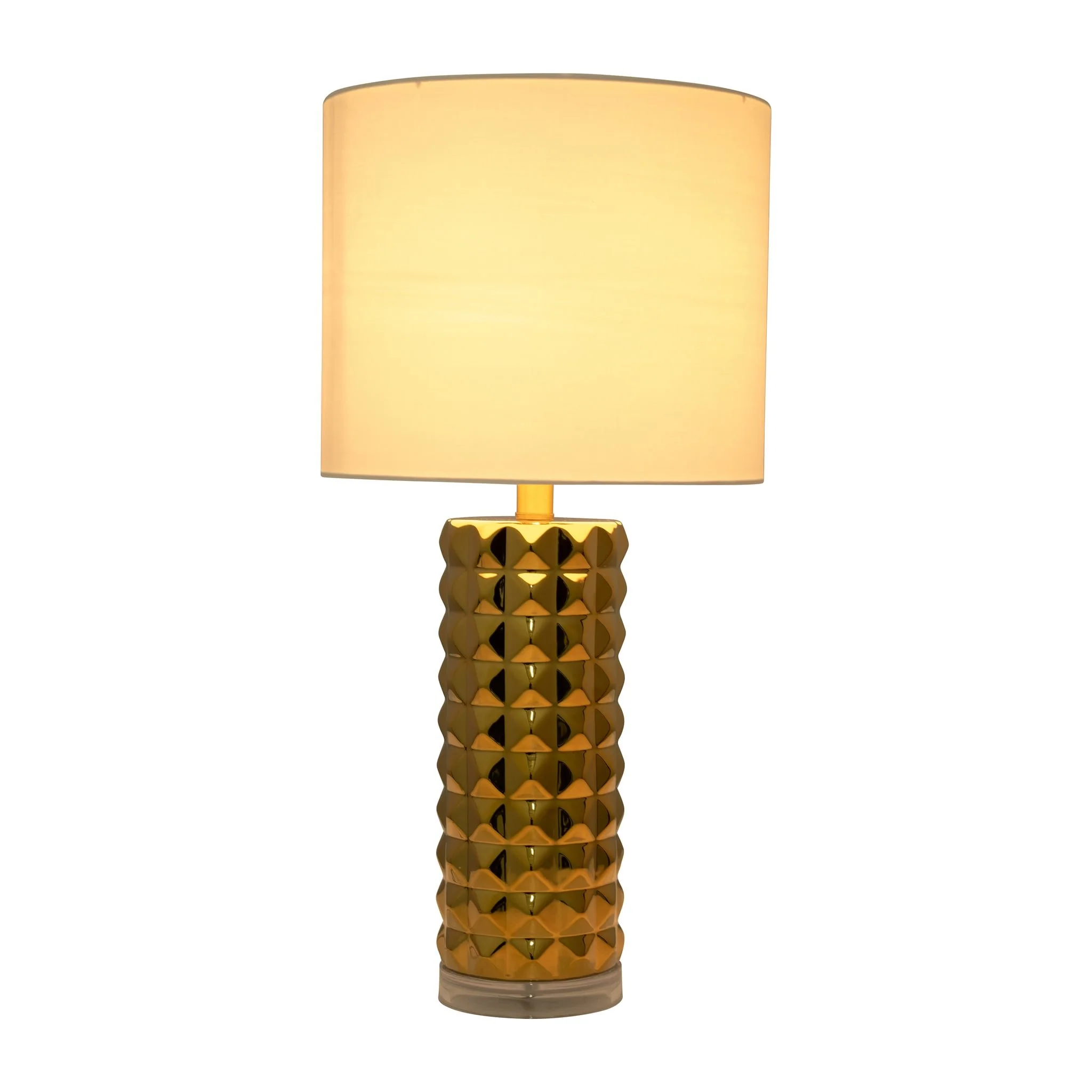 Ceramic 25" Table Lamp, Gold - Image 3