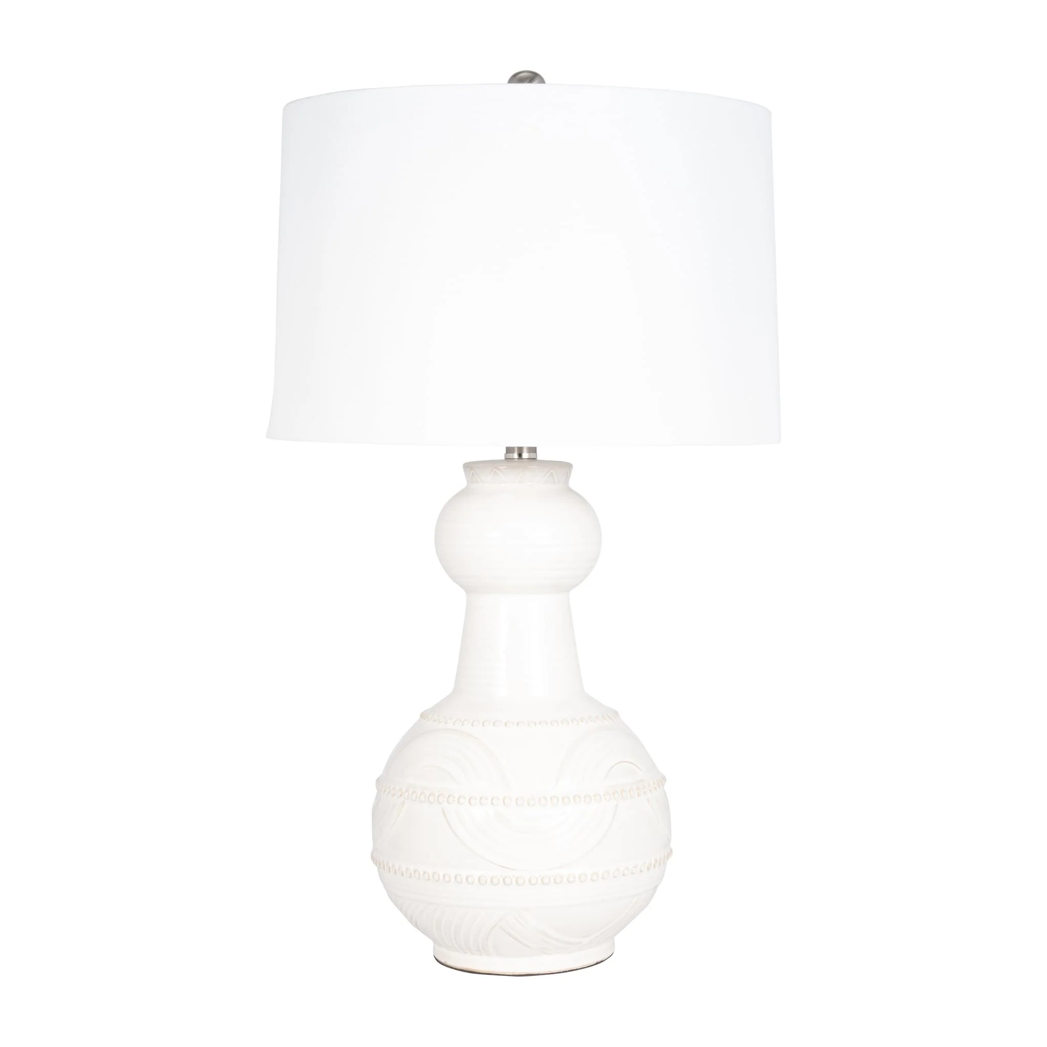 Ceramic 28" Bottle Table Lamp, White - Image 2